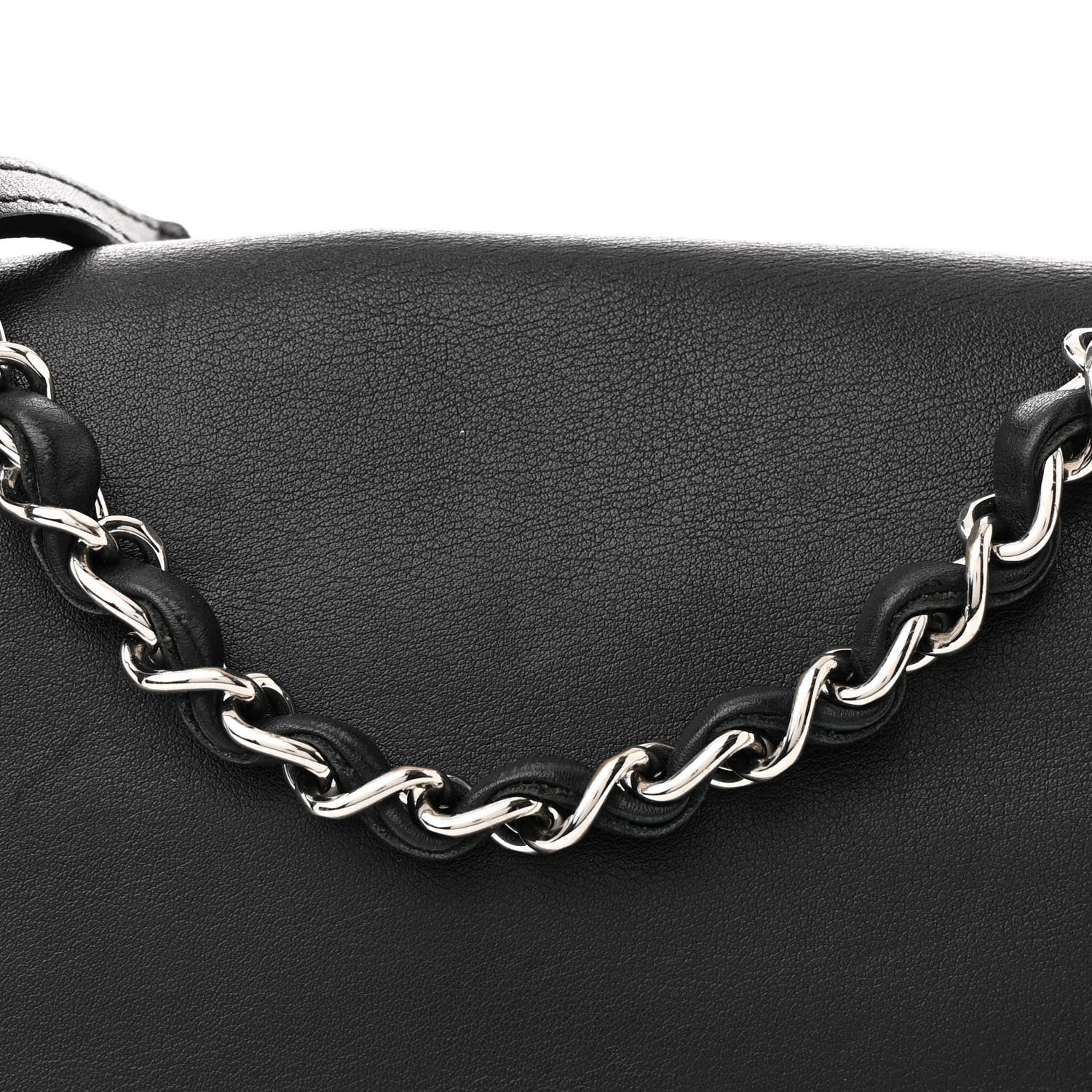Calfskin Jumbo Tramezzo Flap Black