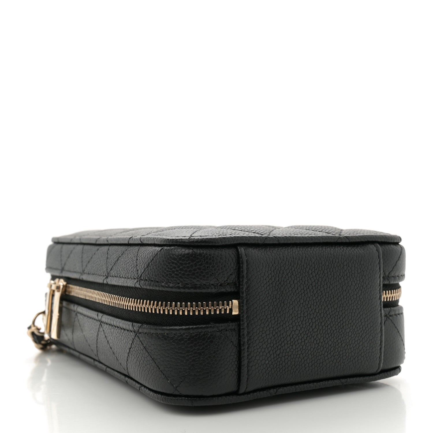 Caviar Quilted CC North South Vanity Case Black