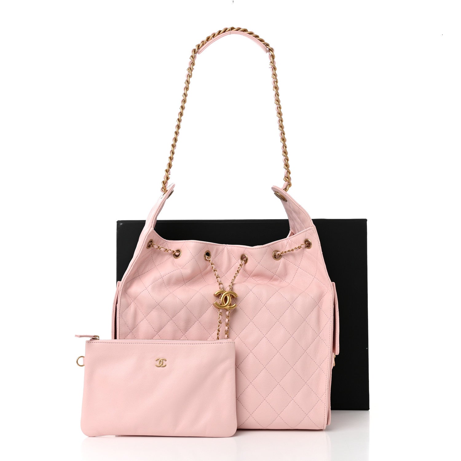 Caviar Quilted Medium Chanel 25 Handbag Pink