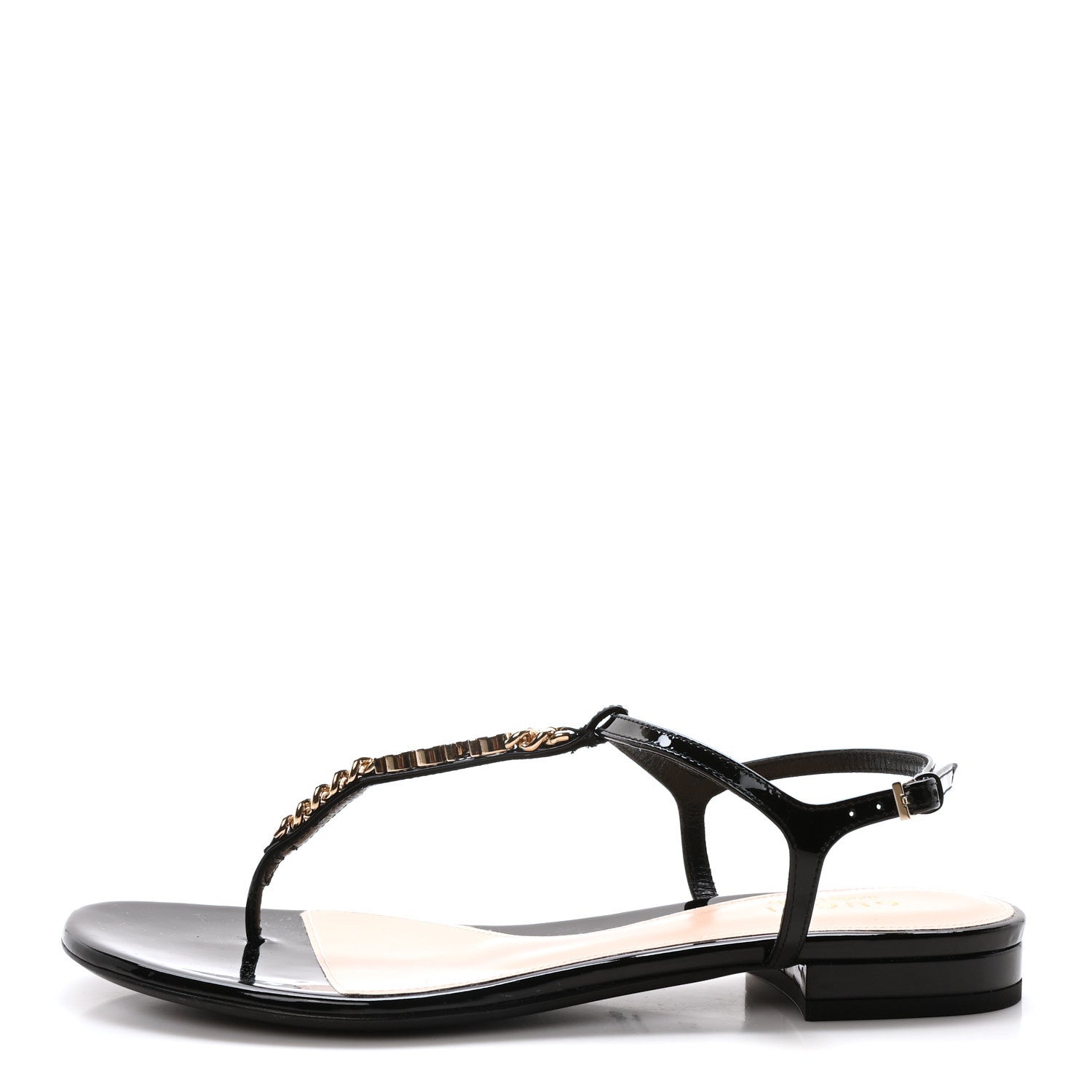 Patent Signoria Thong Sandals 37.5 Black