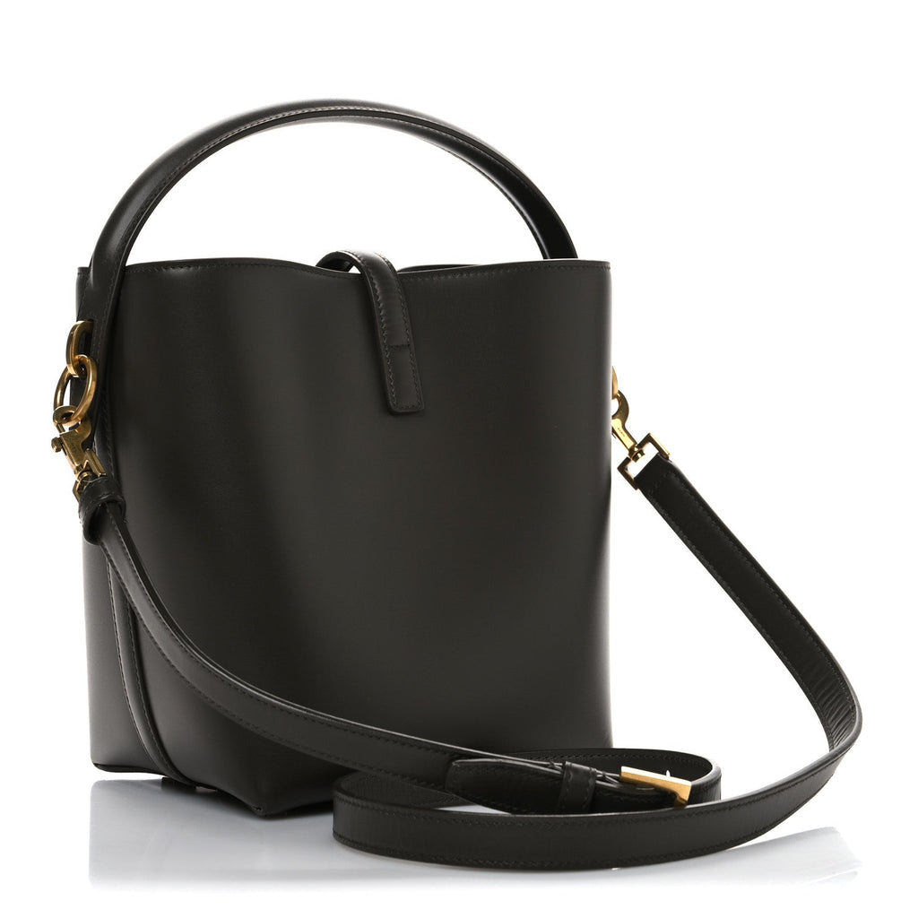 Shiny Calfskin Le 37 Bucket Bag Deep Musk