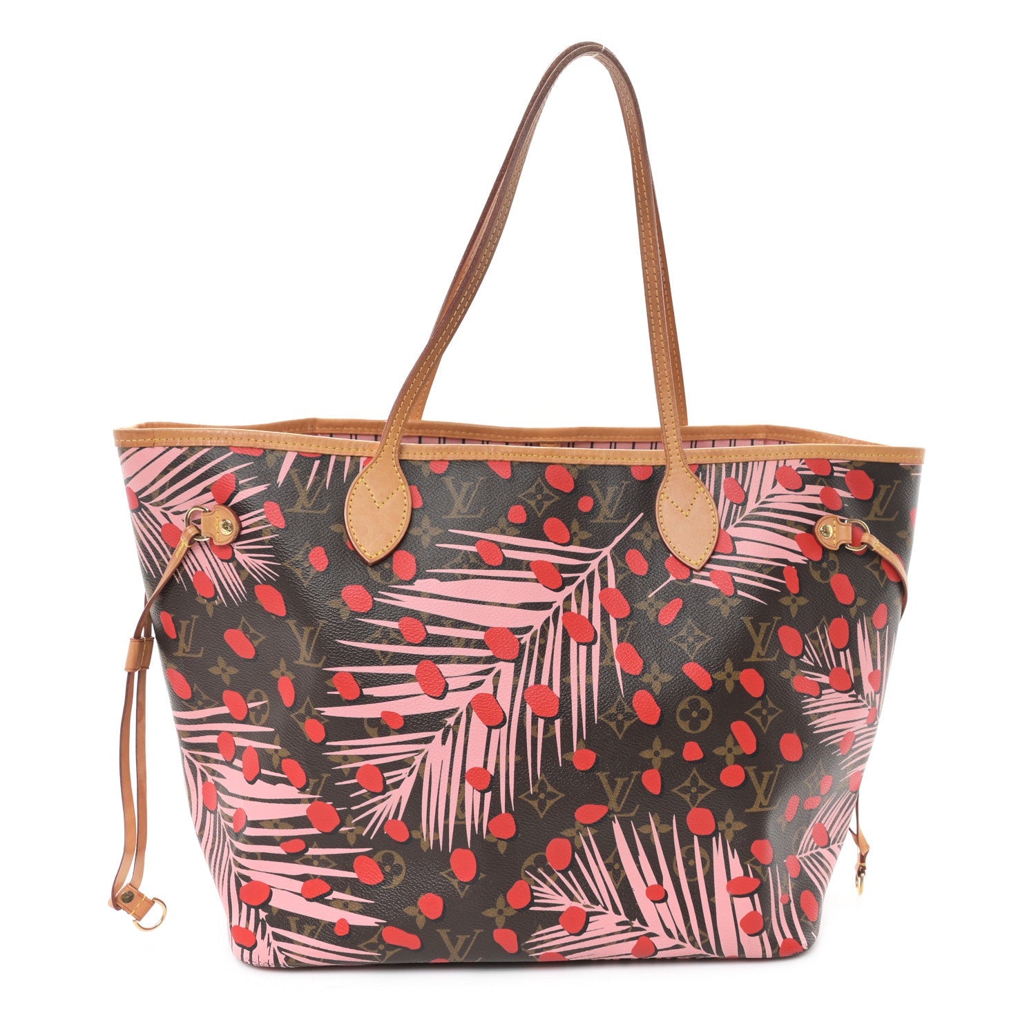 Monogram Jungle Dots Neo Neverfull MM Sugar Pink Poppy