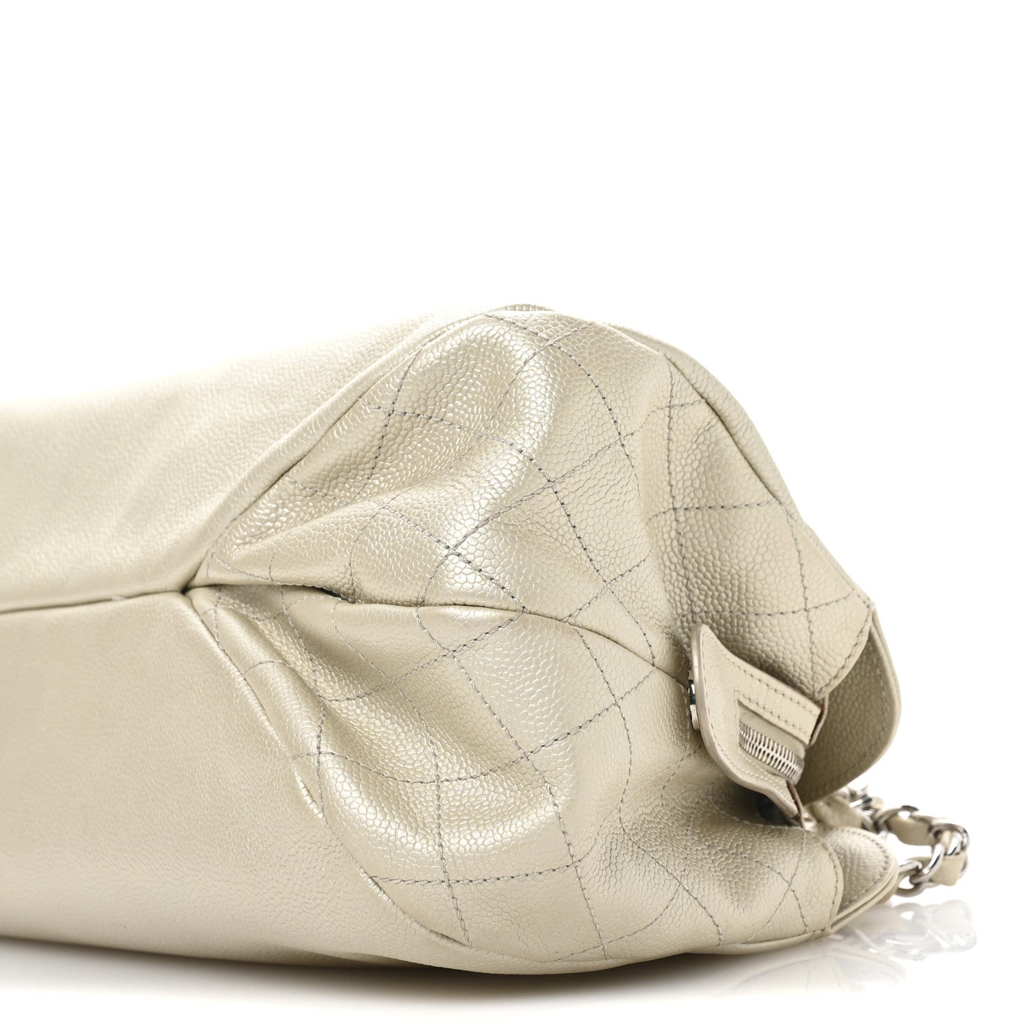 Caviar Quilted Timeless CC Bowler Bag White