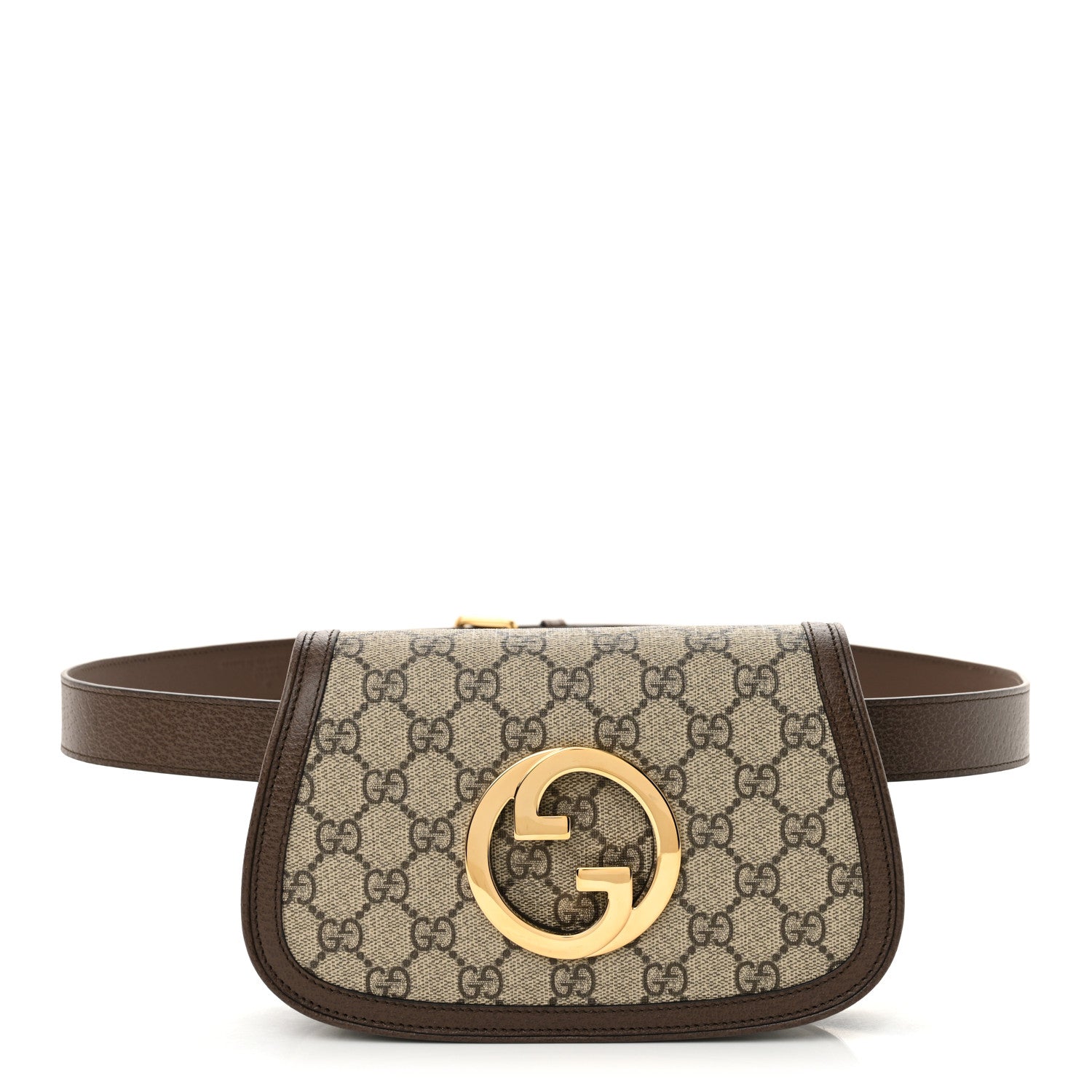 GG Supreme Monogram Textured Dollar Calfskin Blondie Belt Bag 115 46 Beige Ebony New Acero