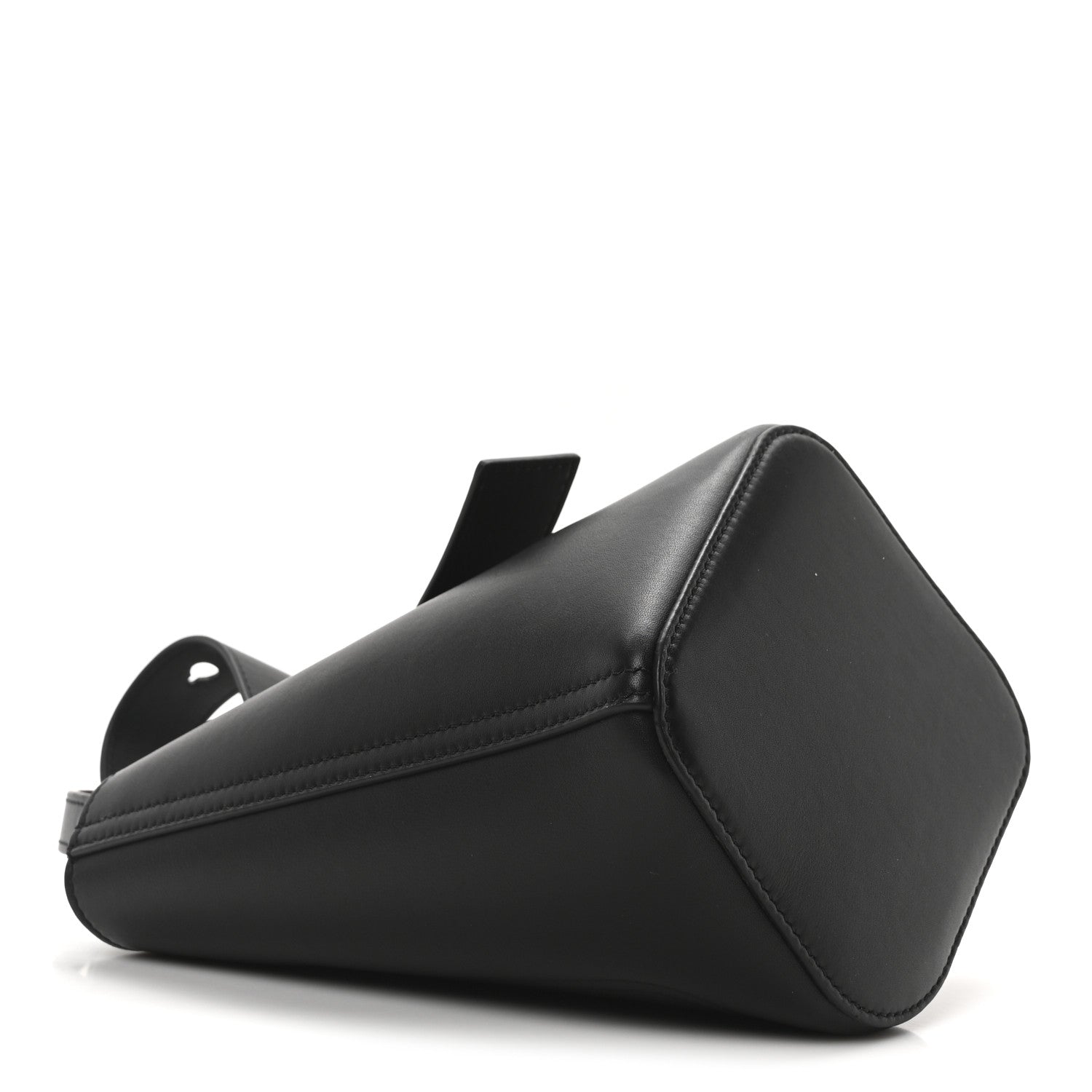 Soft Grained Calfskin Mini Pebble Bucket Bag Black
