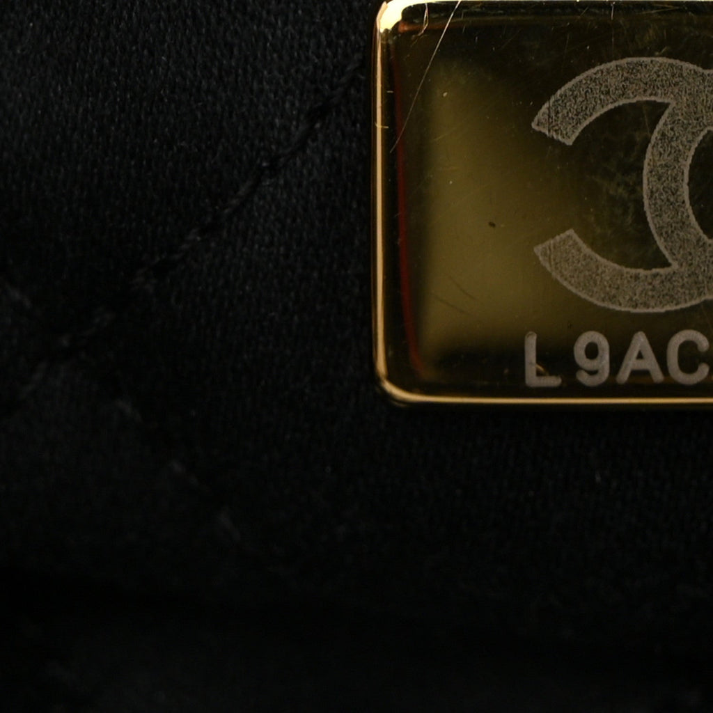 Shiny Calfskin Quilted Mini Chanel 22 Black