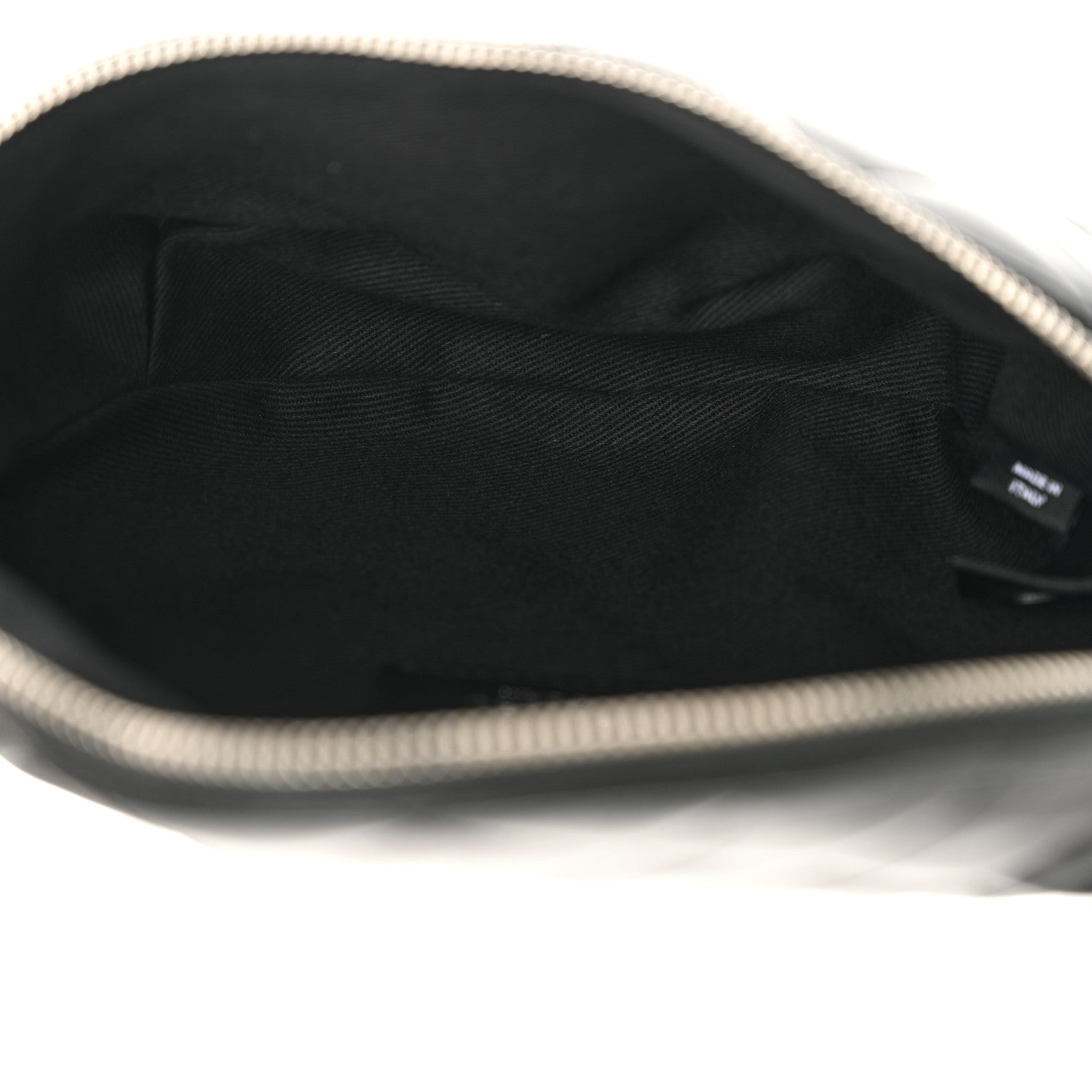 Calfskin Quilted Uniform Waist Belt Bag Black