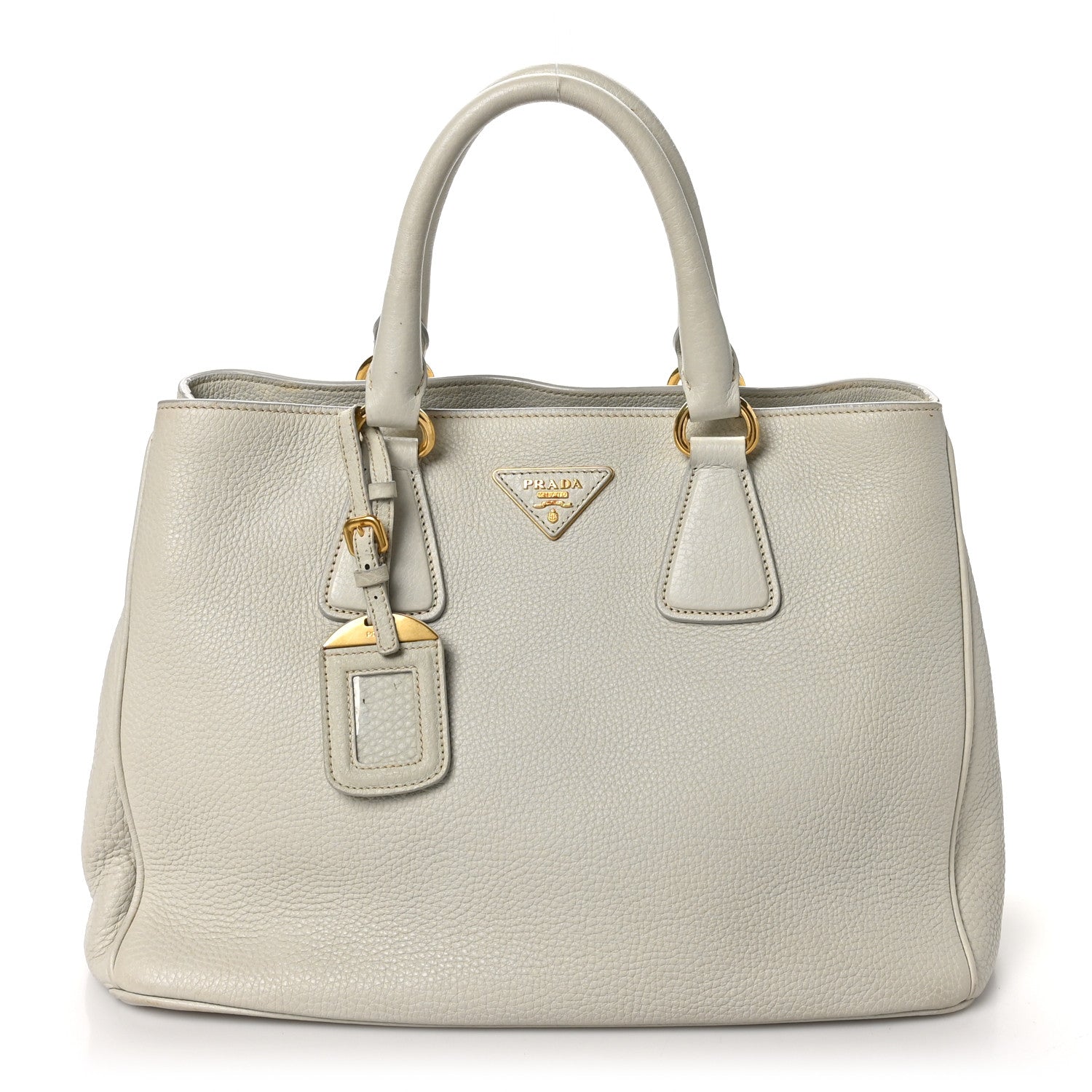 Vitello Daino Shopping Tote White