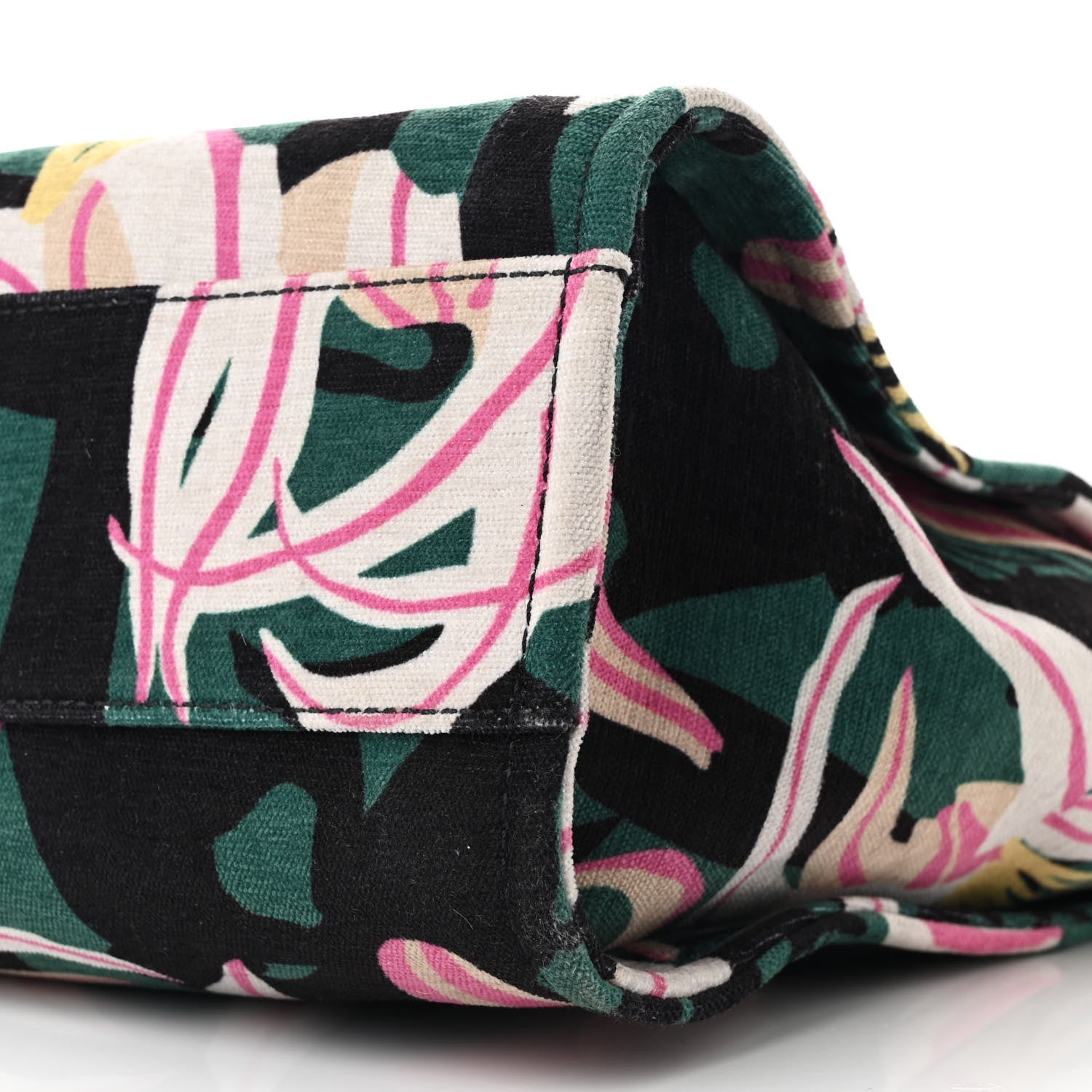 Velvet Calfskin Beaded Small Deauville Tote Pink Green Black
