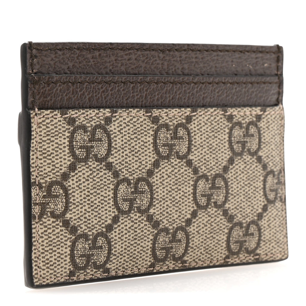 GG Supreme Monogram Ophidia  Holder Brown