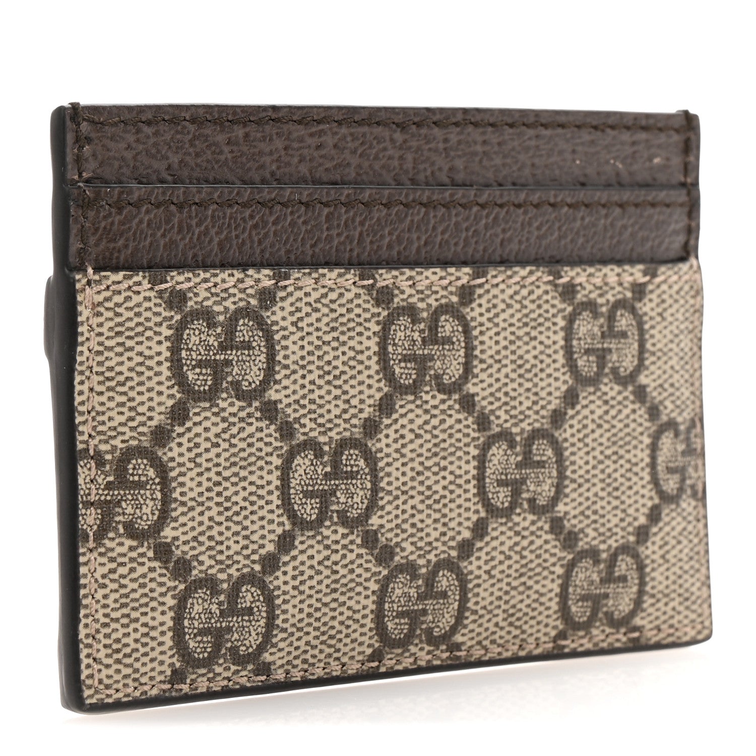 GG Supreme Monogram Ophidia  Holder Brown