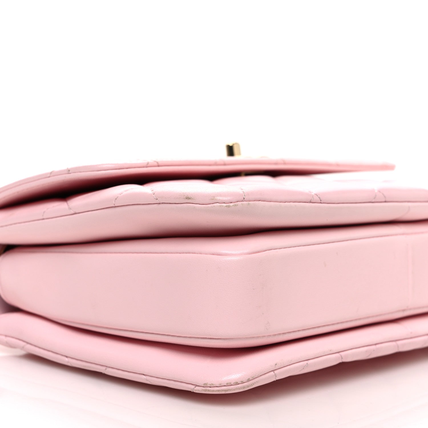 Lambskin Quilted Small Trendy CC Flap Dual Handle Bag Light Pink