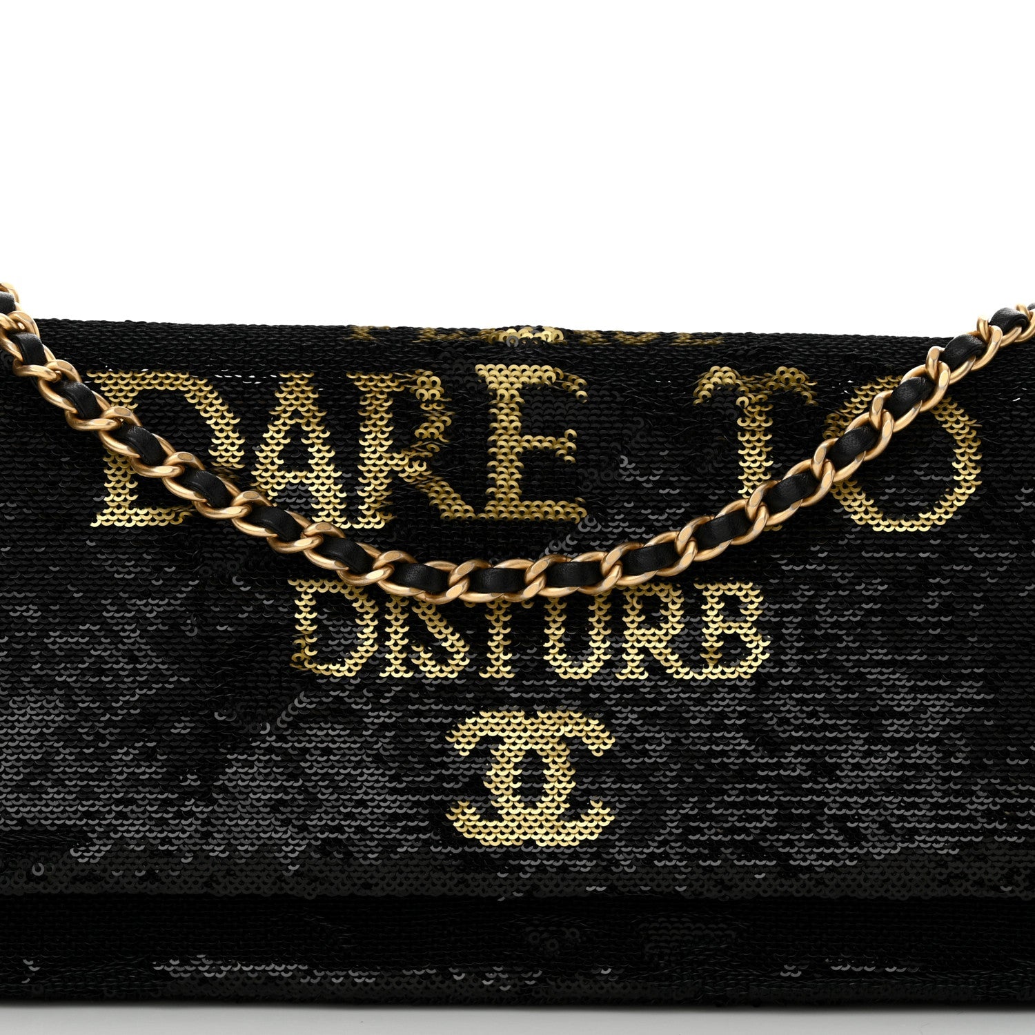 Sequin Paris Cosmopolite Dare To Disturb Flap Black Gold