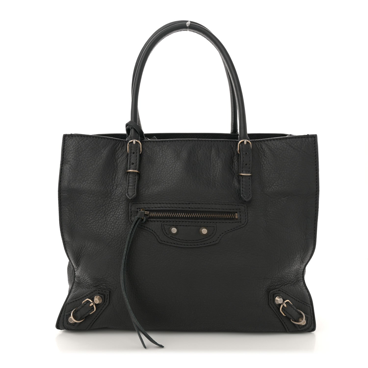 Veau Souple Mini Papier Tote Black