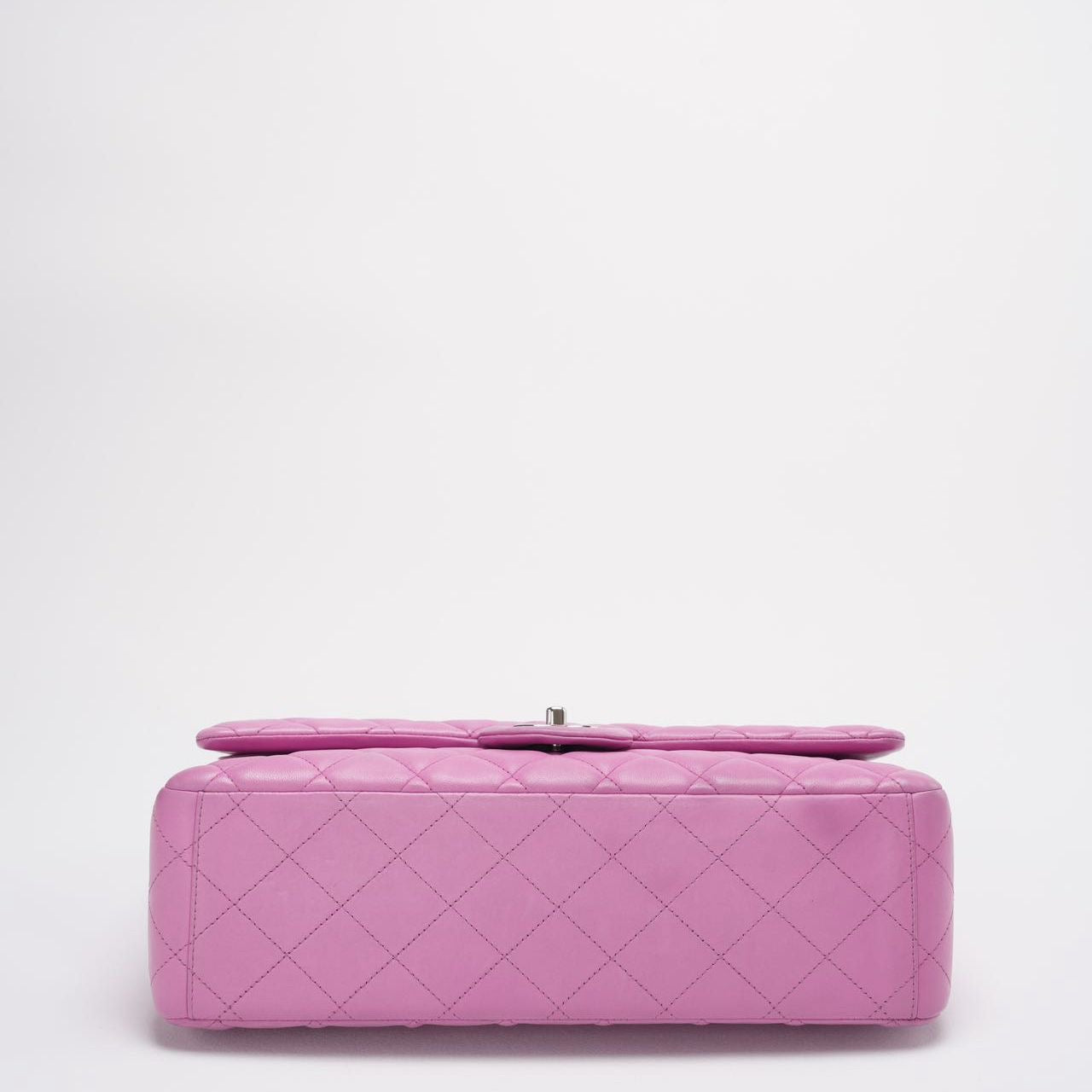 Chanel Timeless Classic Flap Bag Maxi Lilac Purple with Silver Hardware