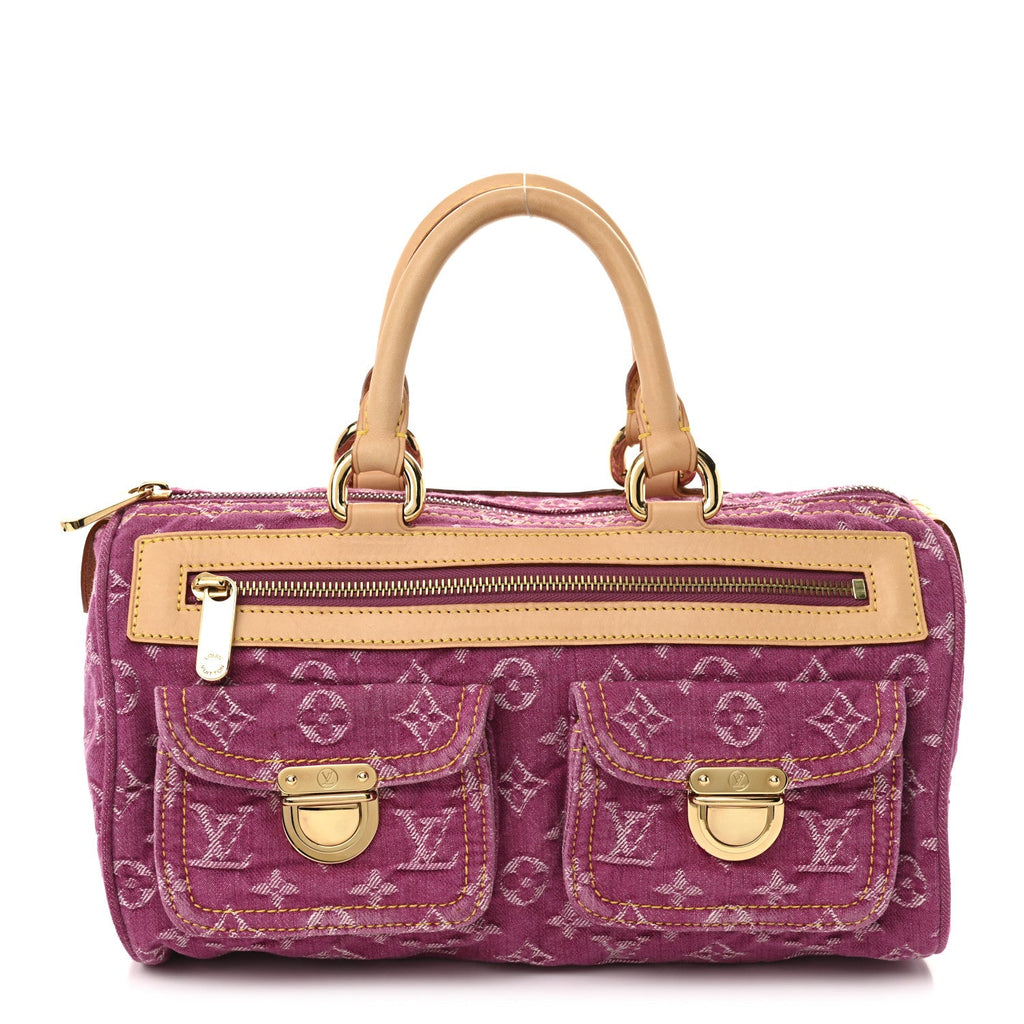 Monogram Denim Neo Speedy Fuchsia