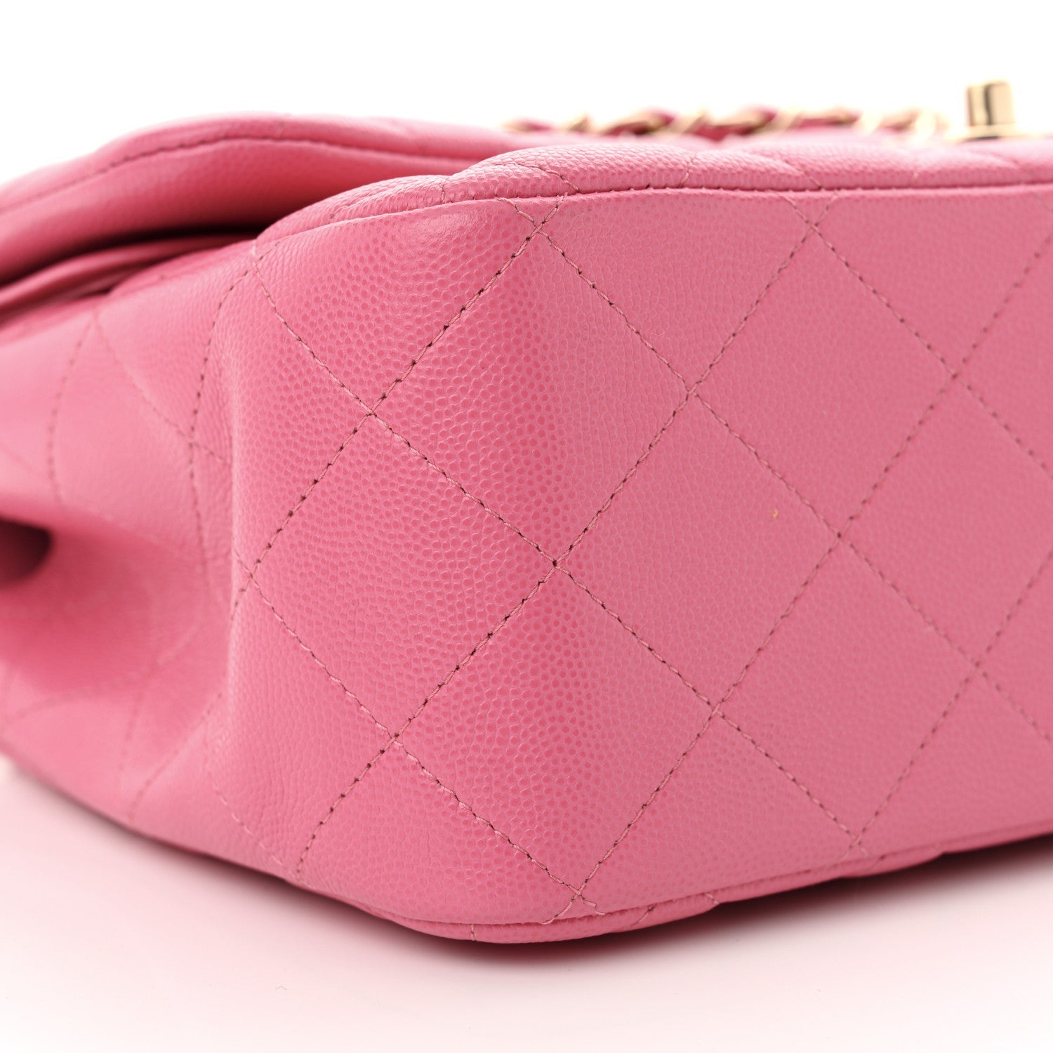 Caviar Quilted Jumbo Double Flap Pink