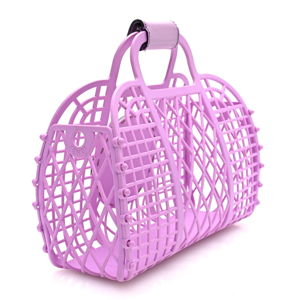 Recycled Plastic Vitello Liberty Matte Small Fendi Basket Violetta