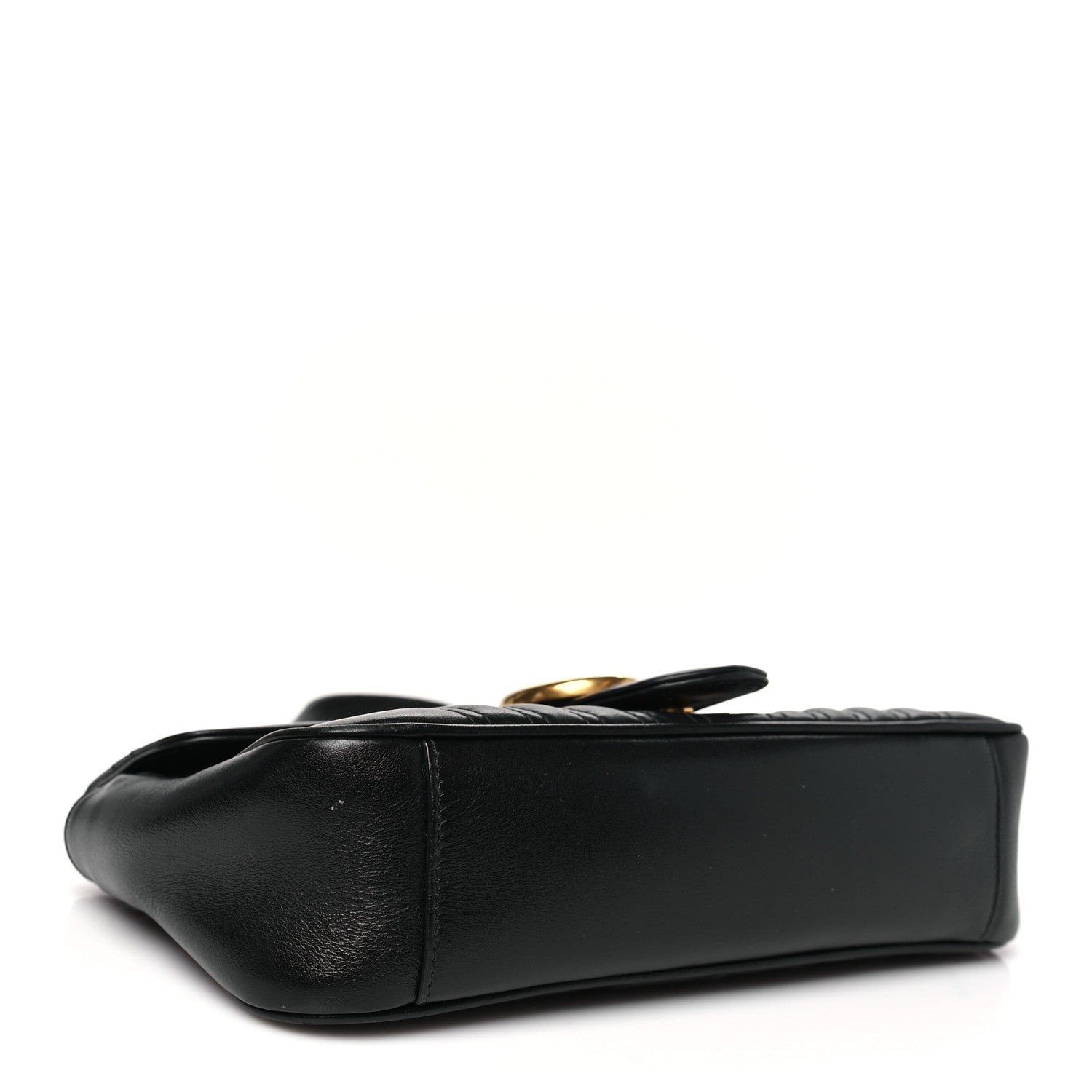 Calfskin Matelasse Small GG Marmont Shoulder Bag Black