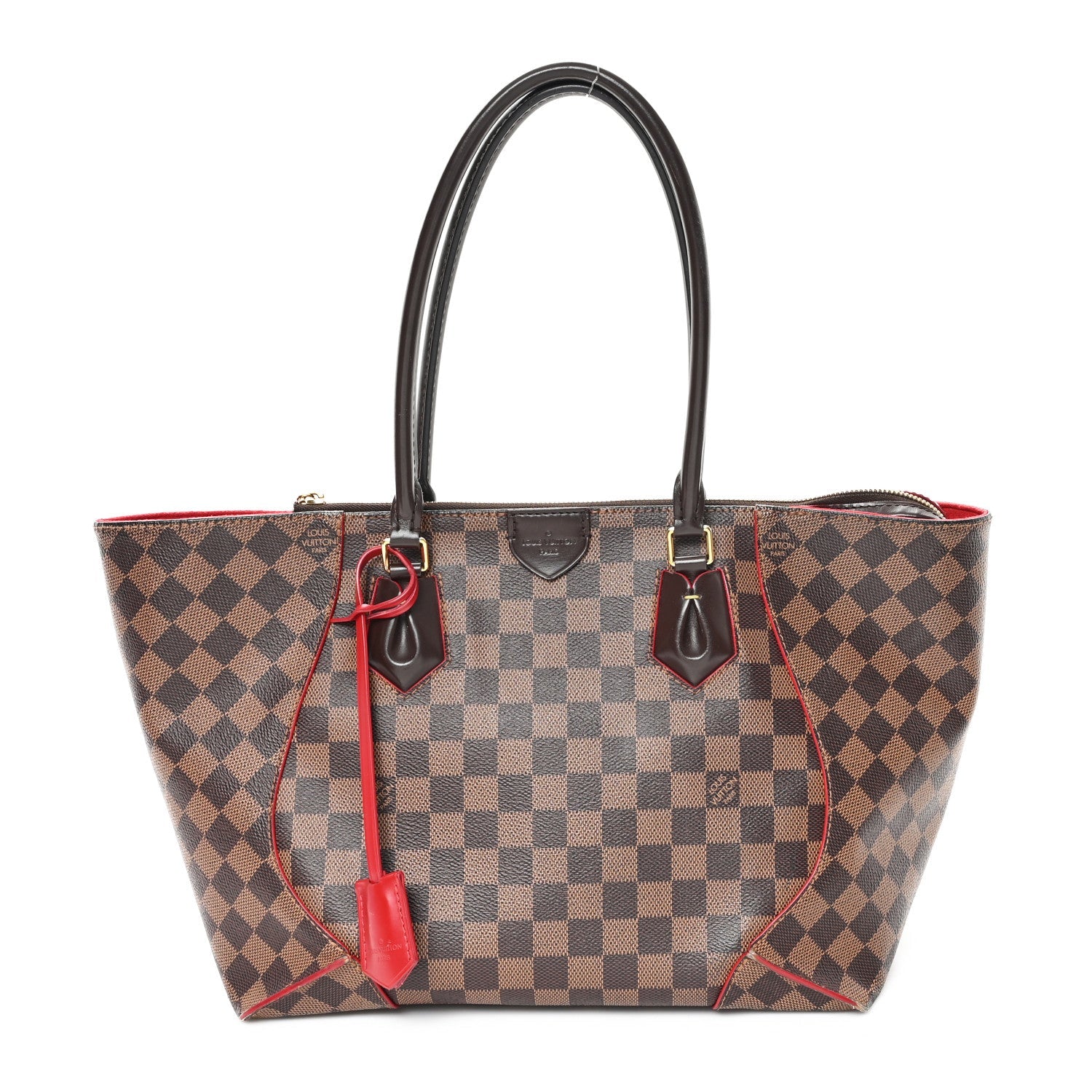 Damier Ebene Caissa Tote MM Cherry