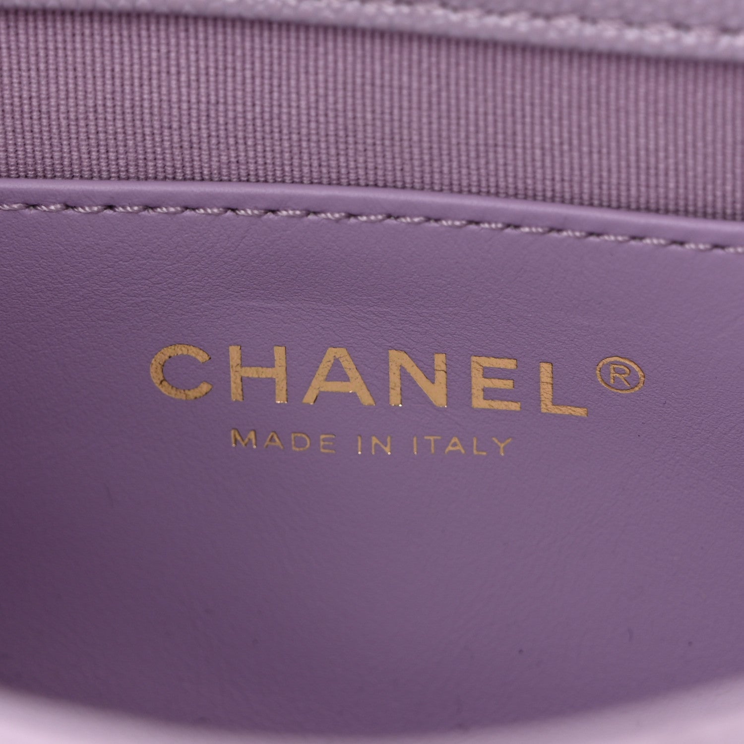 Caviar Quilted Funky Match Mini Flap Light Purple