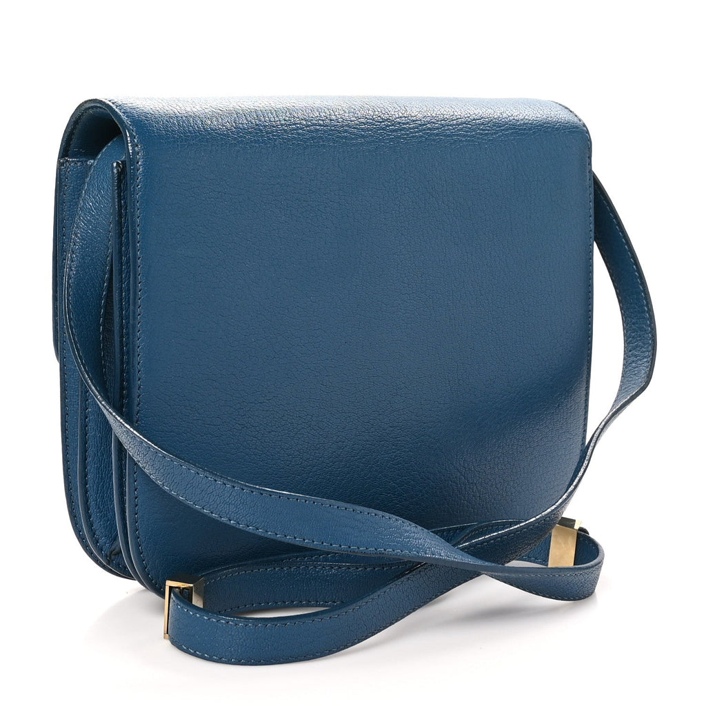 Goatskin Medium Classic Box Flap Bag Deepsea