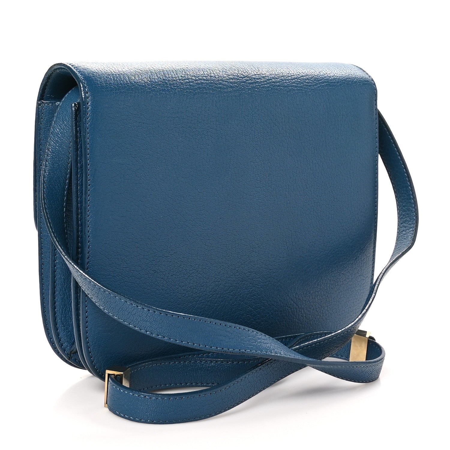 Goatskin Medium Classic Box Flap Bag Deepsea