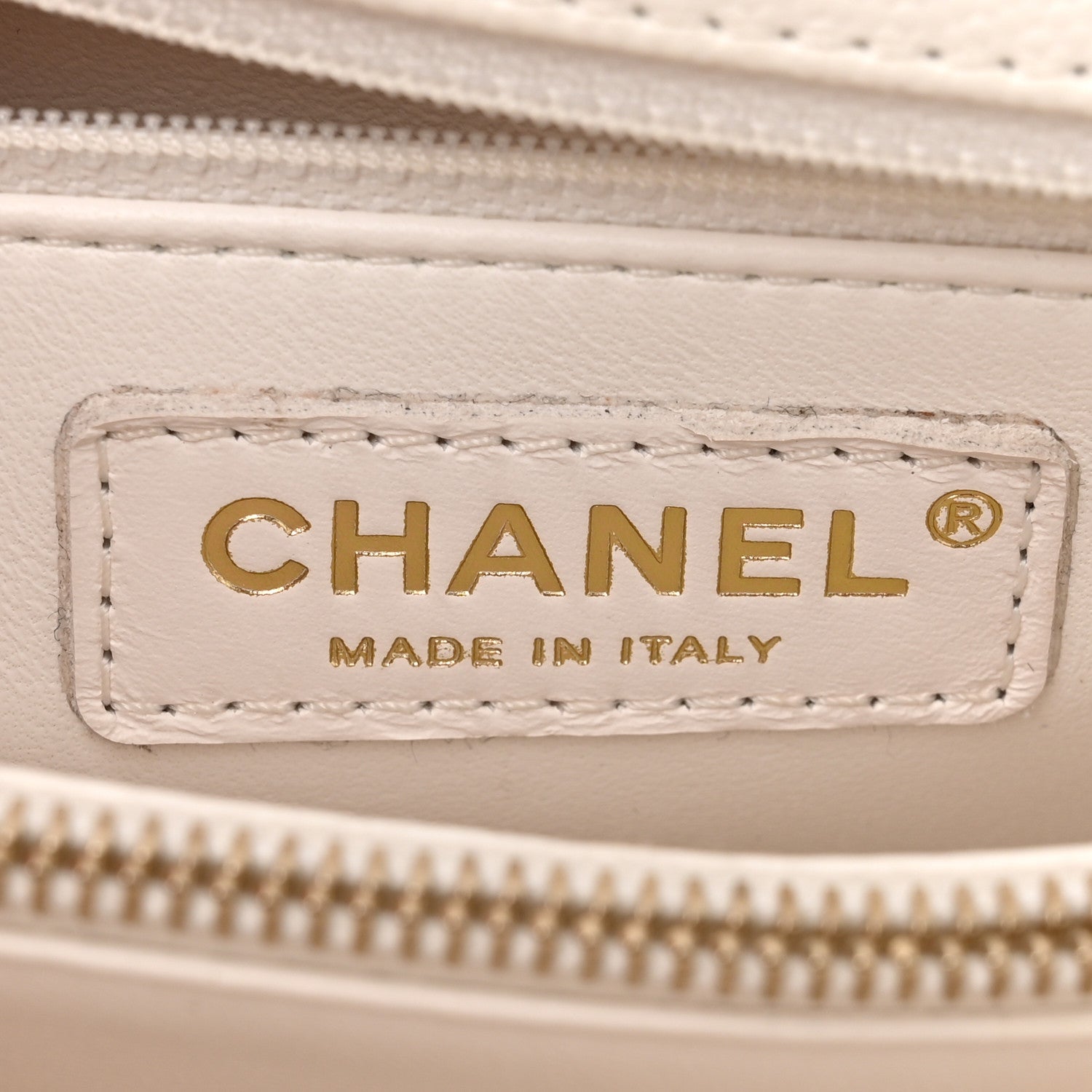 Caviar Quilted Small Coco Handle Flap White