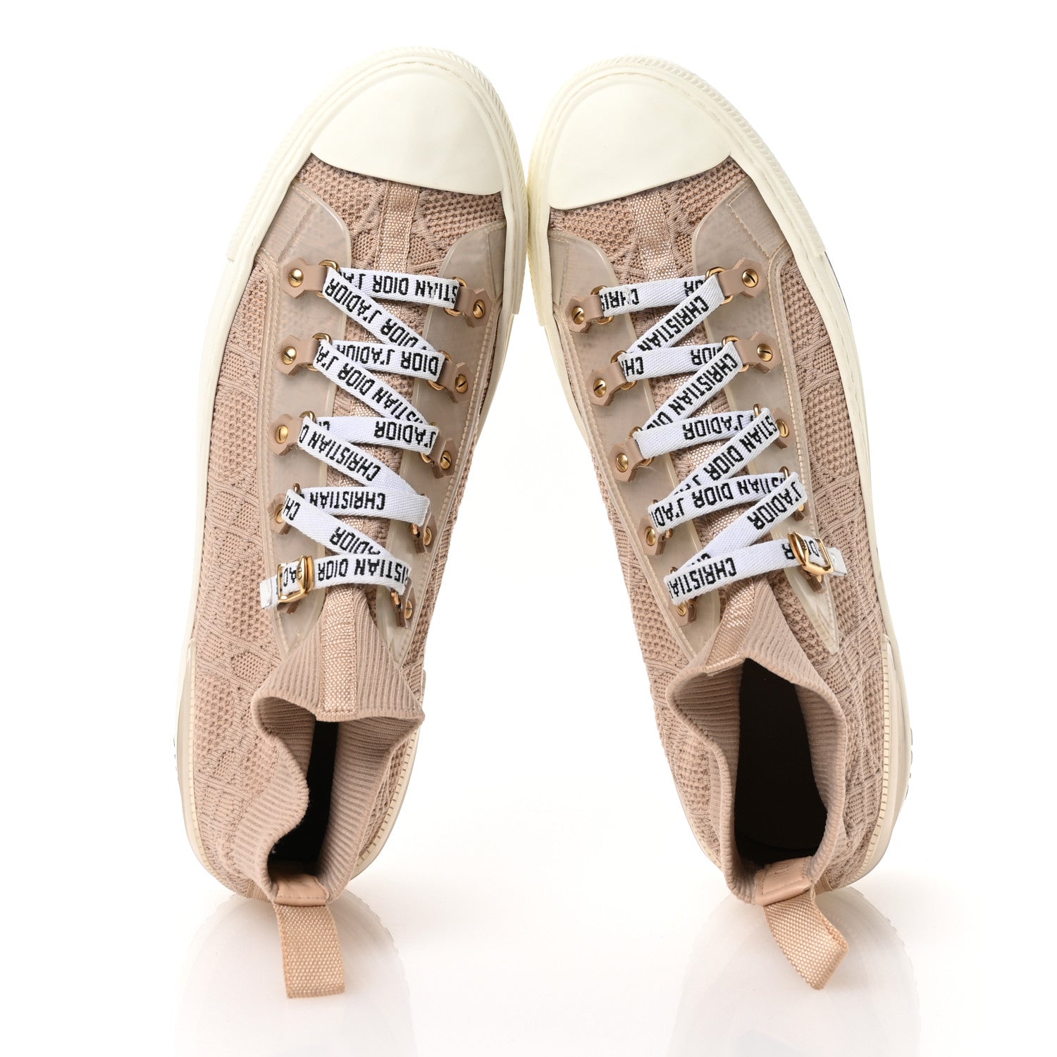 Technical Mesh Cannage Womens Walk'n Dior High Top Sneakers 41 Nude