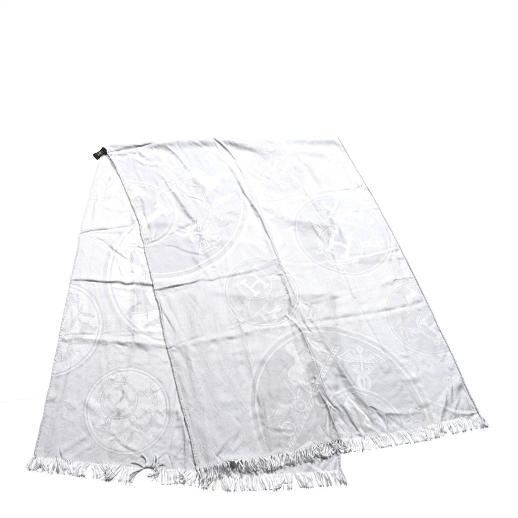 Cashmere Silk New Libris Stole Gris Nuage