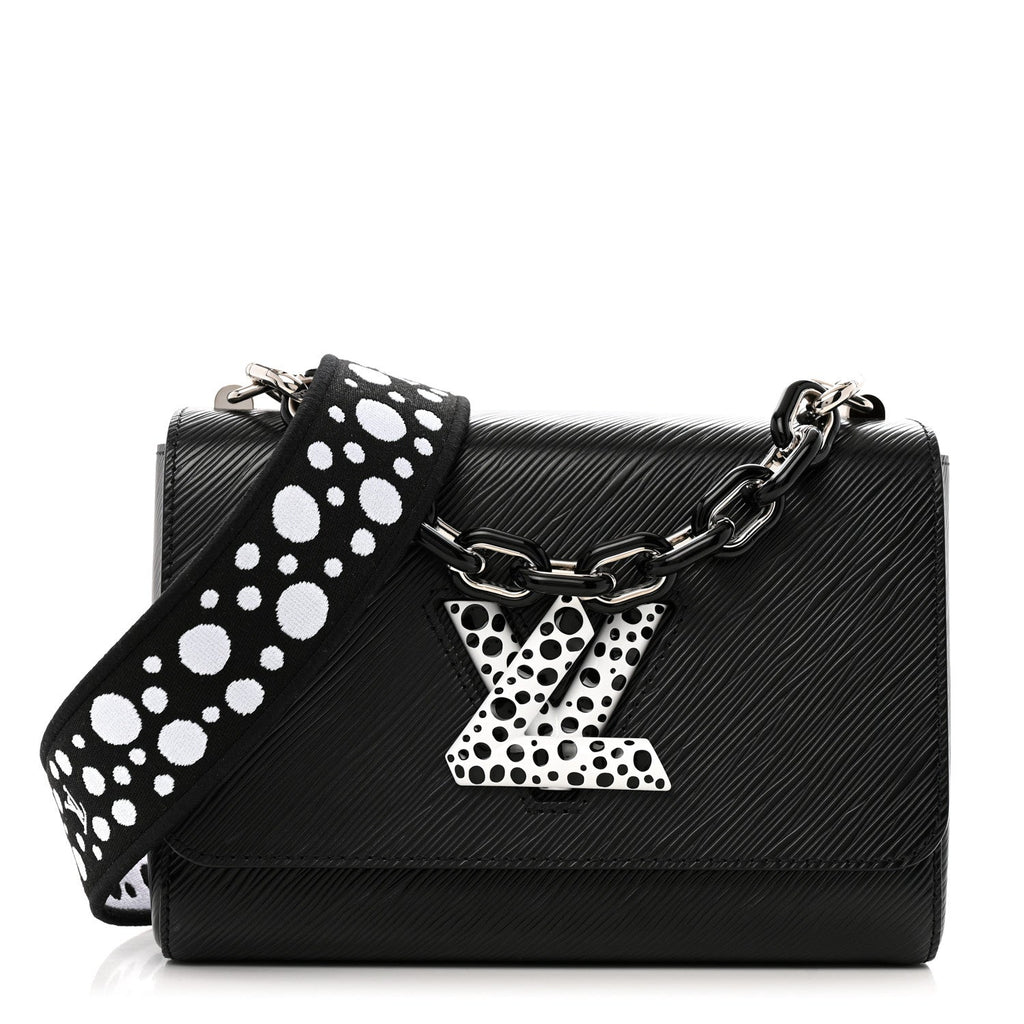 LV X YK Epi Infinity Dots Twist Shoulder Bag MM Black
