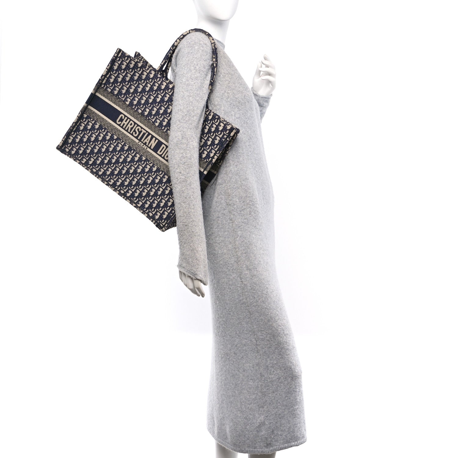 Oblique Large Book Tote Blue Multicolor