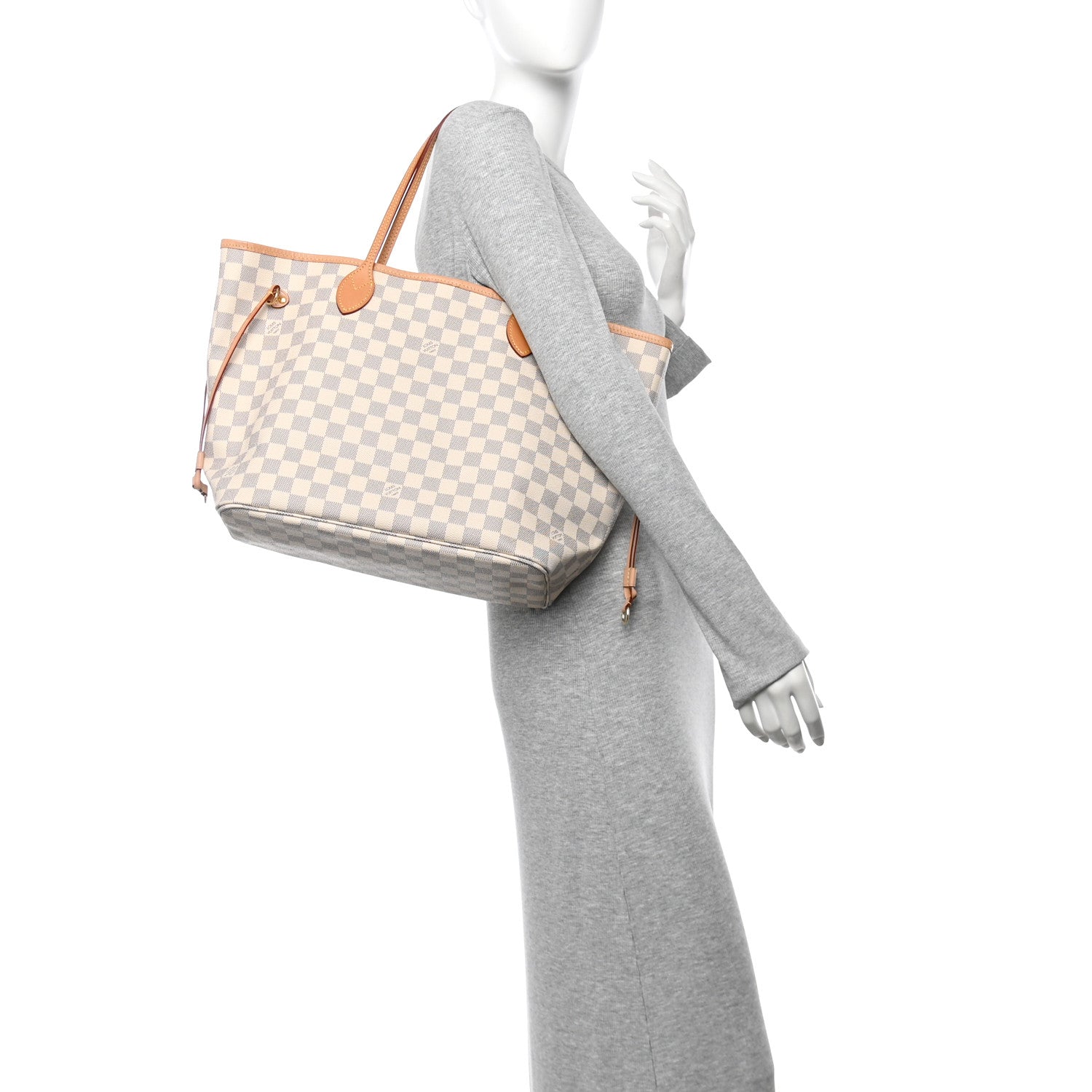 Damier Azur Neo Neverfull MM Rose Ballerine