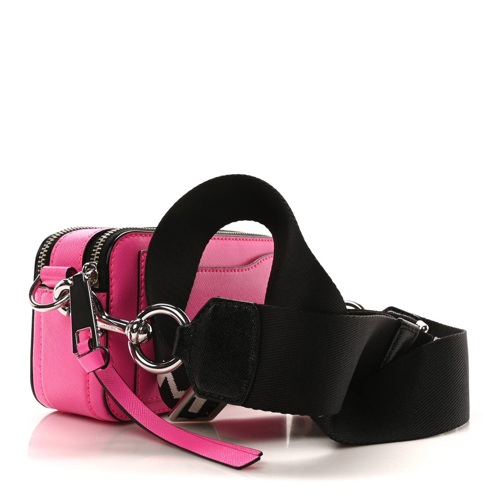 Saffiano Small Snapshot Camera Bag Bright Pink