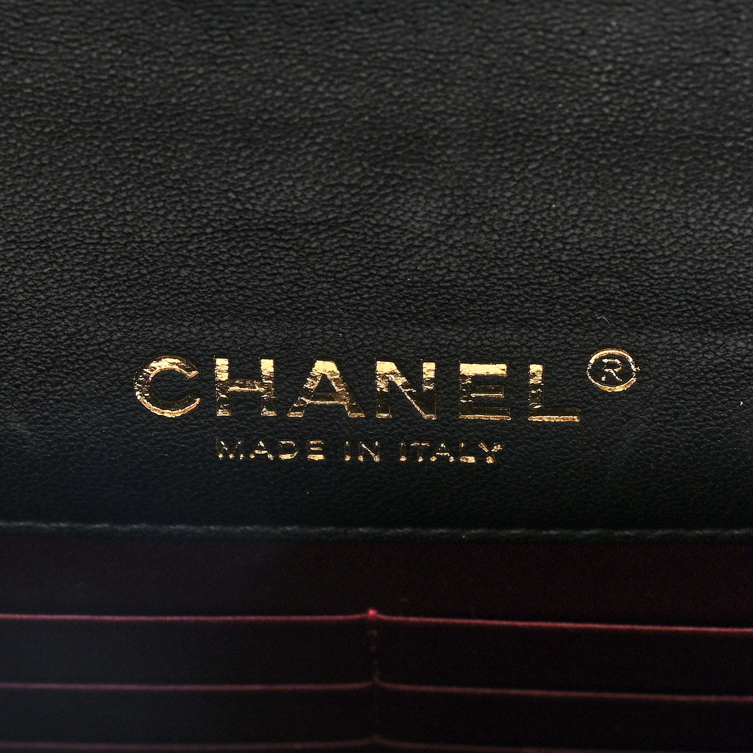 Lambskin Quilted Golden Class Wallet on Chain WOC Black