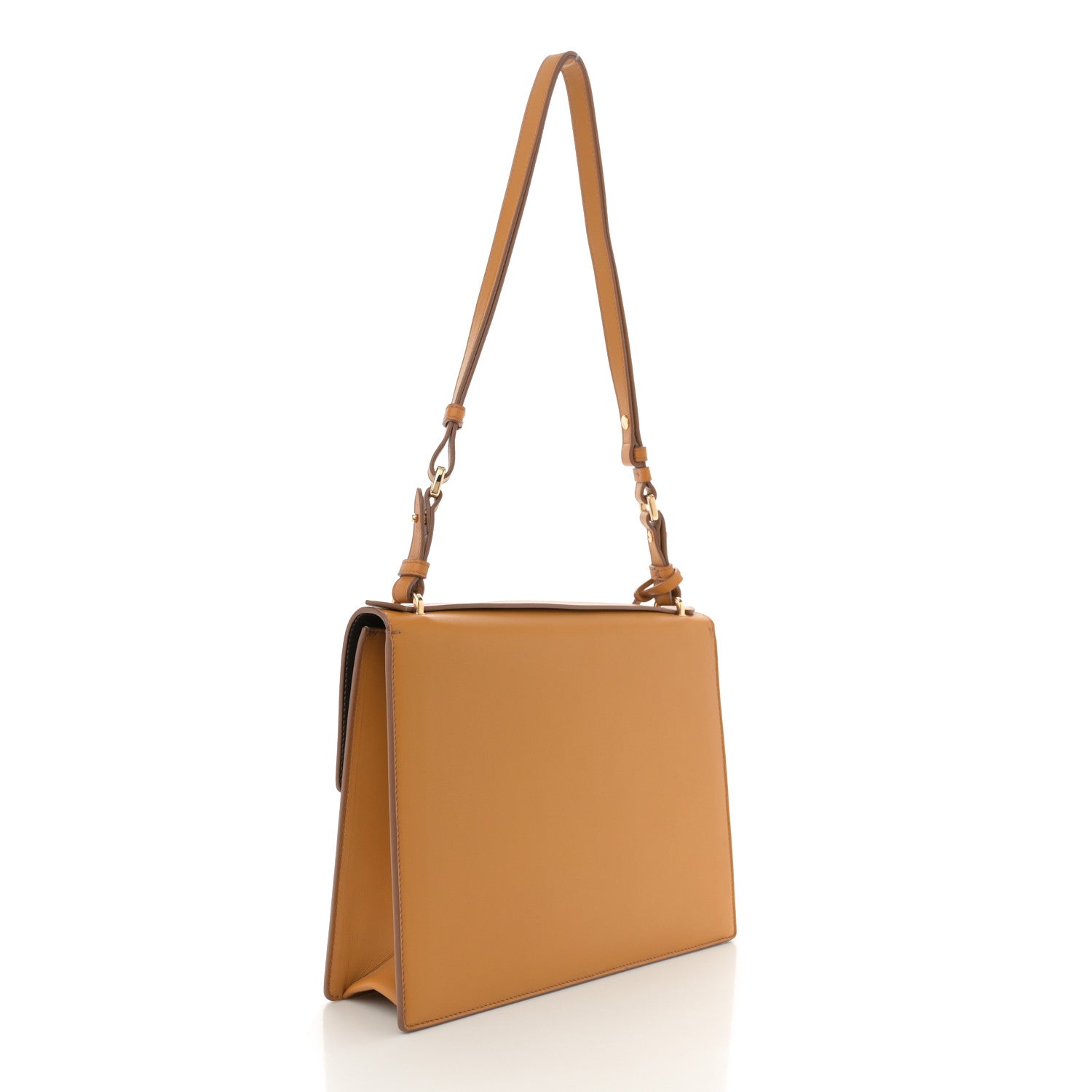Calfskin Gancio Lock Marisol Top Handle Satchel Olivello