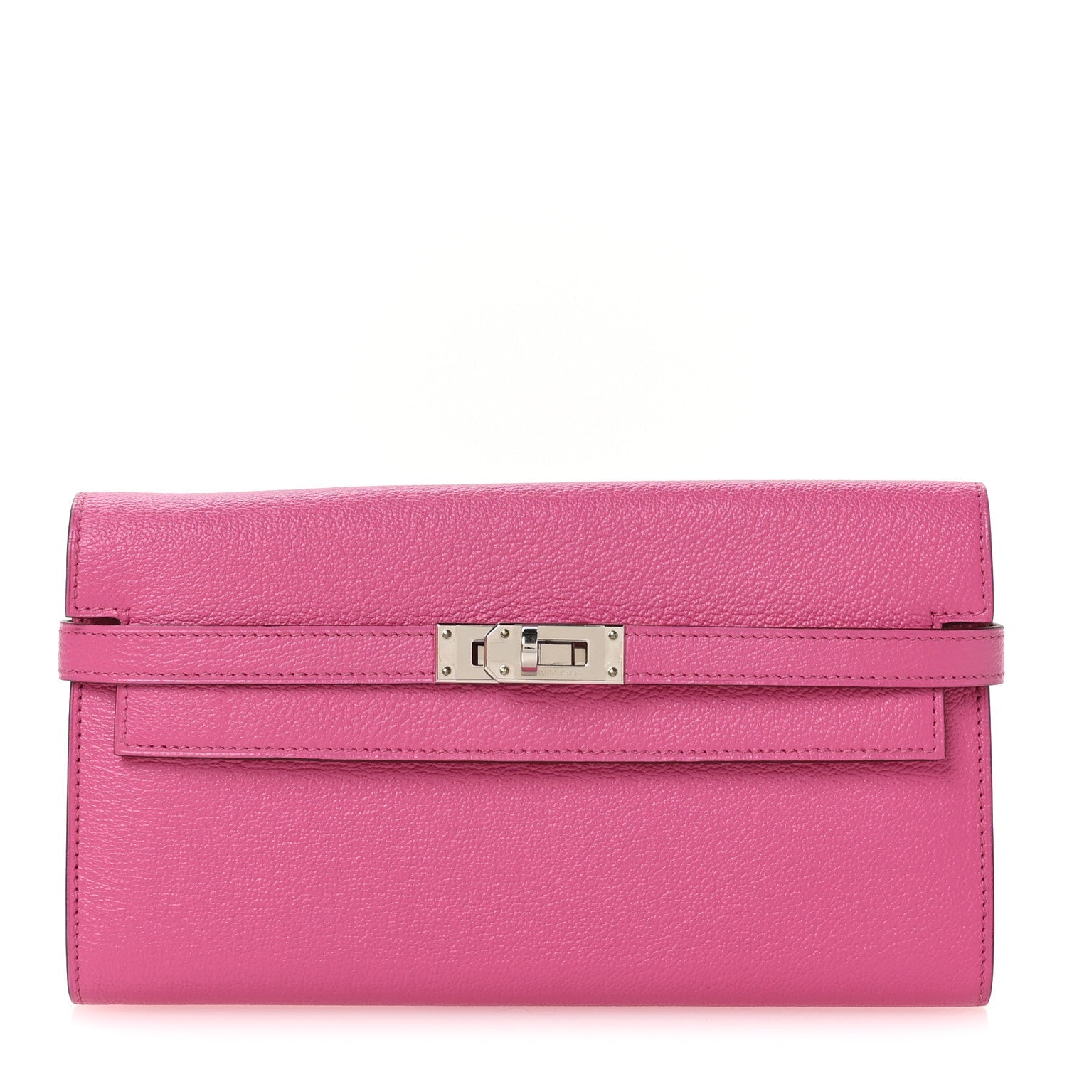 Chevre Mysore Kelly Longue Wallet Rose Tyrien