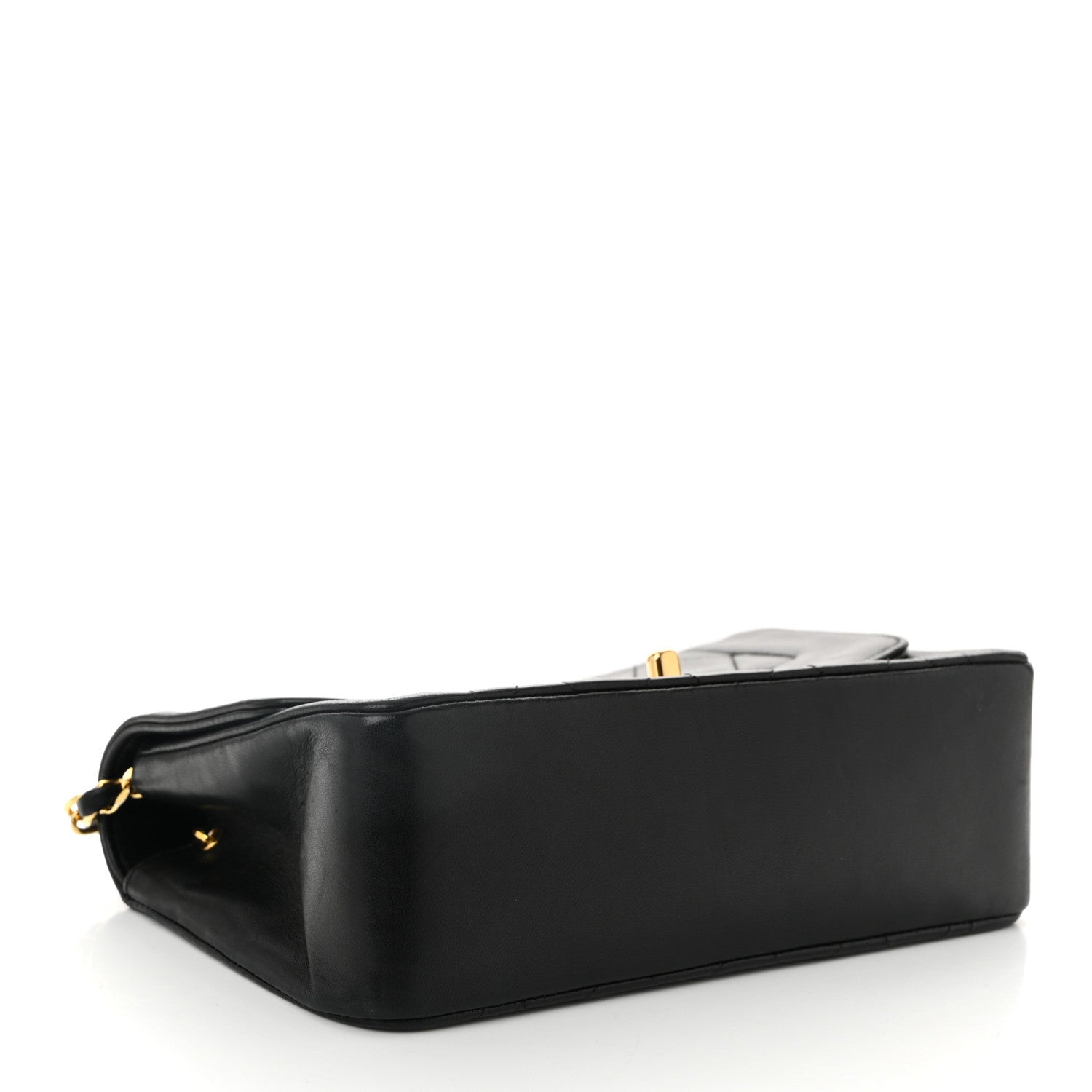 Lambskin Quilted Small Single Flap Black