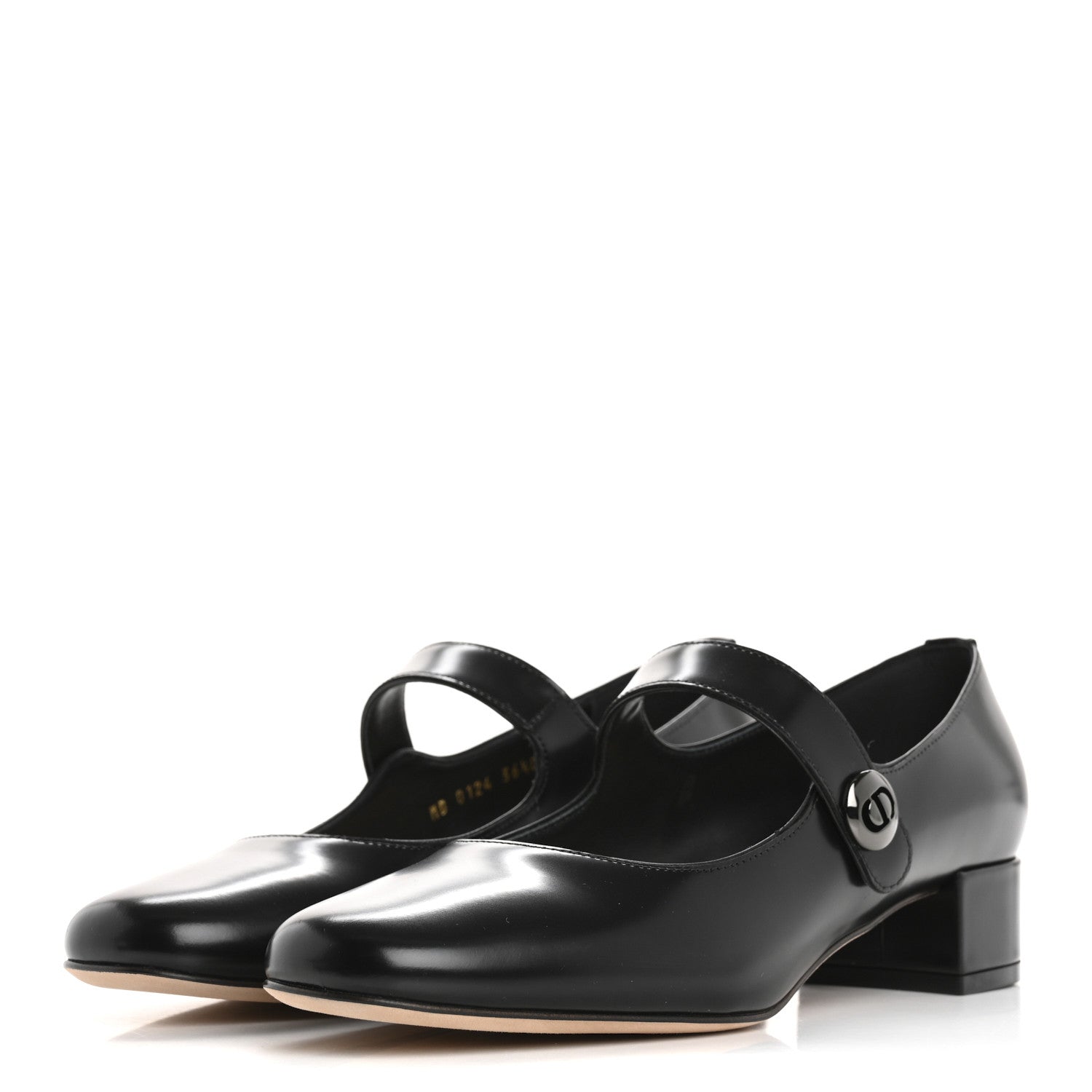 Brushed Calfskin Uniform 30mm Pumps 37 Black
