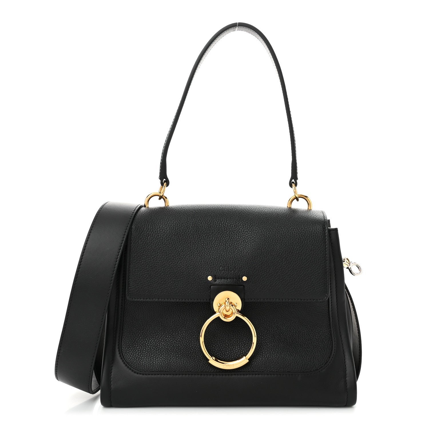 Calfskin Small Tess Day Bag Black