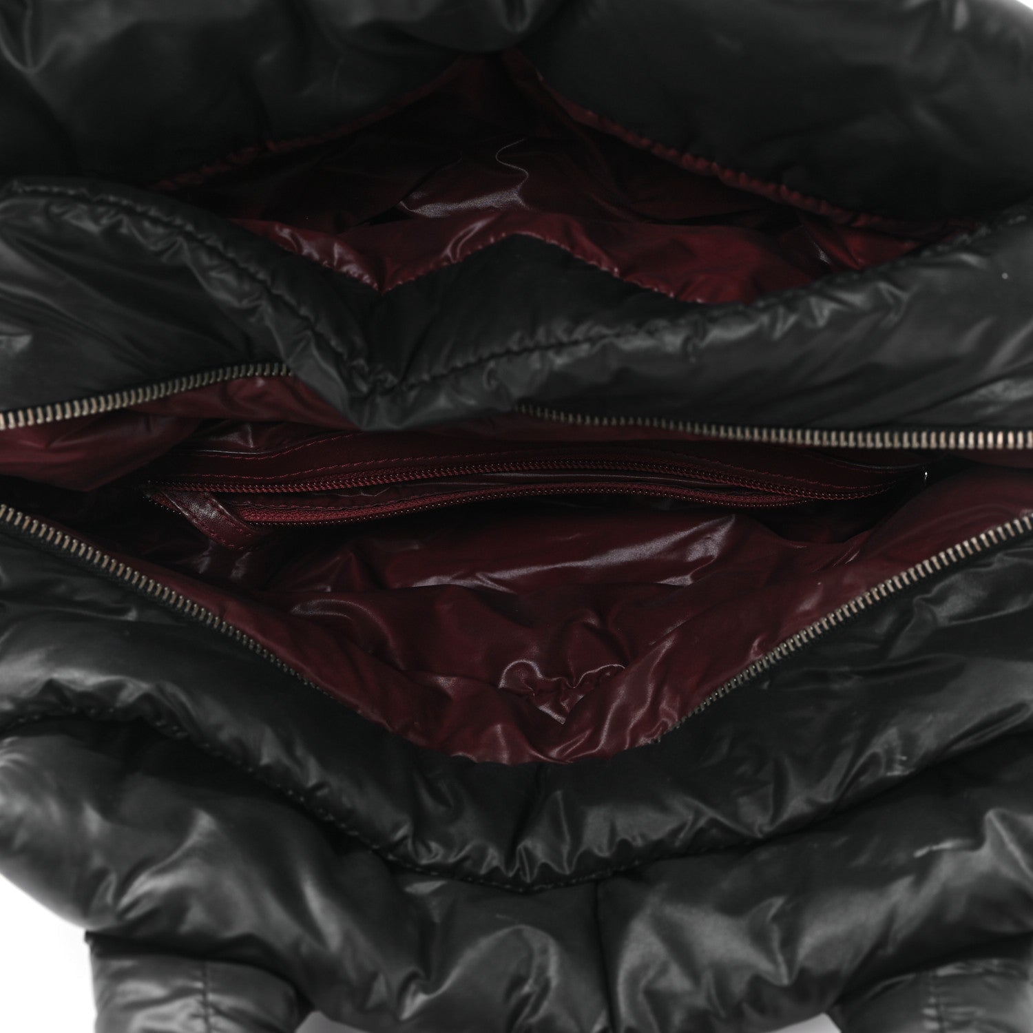 Nylon Coco Cocoon Zipped Tote Black