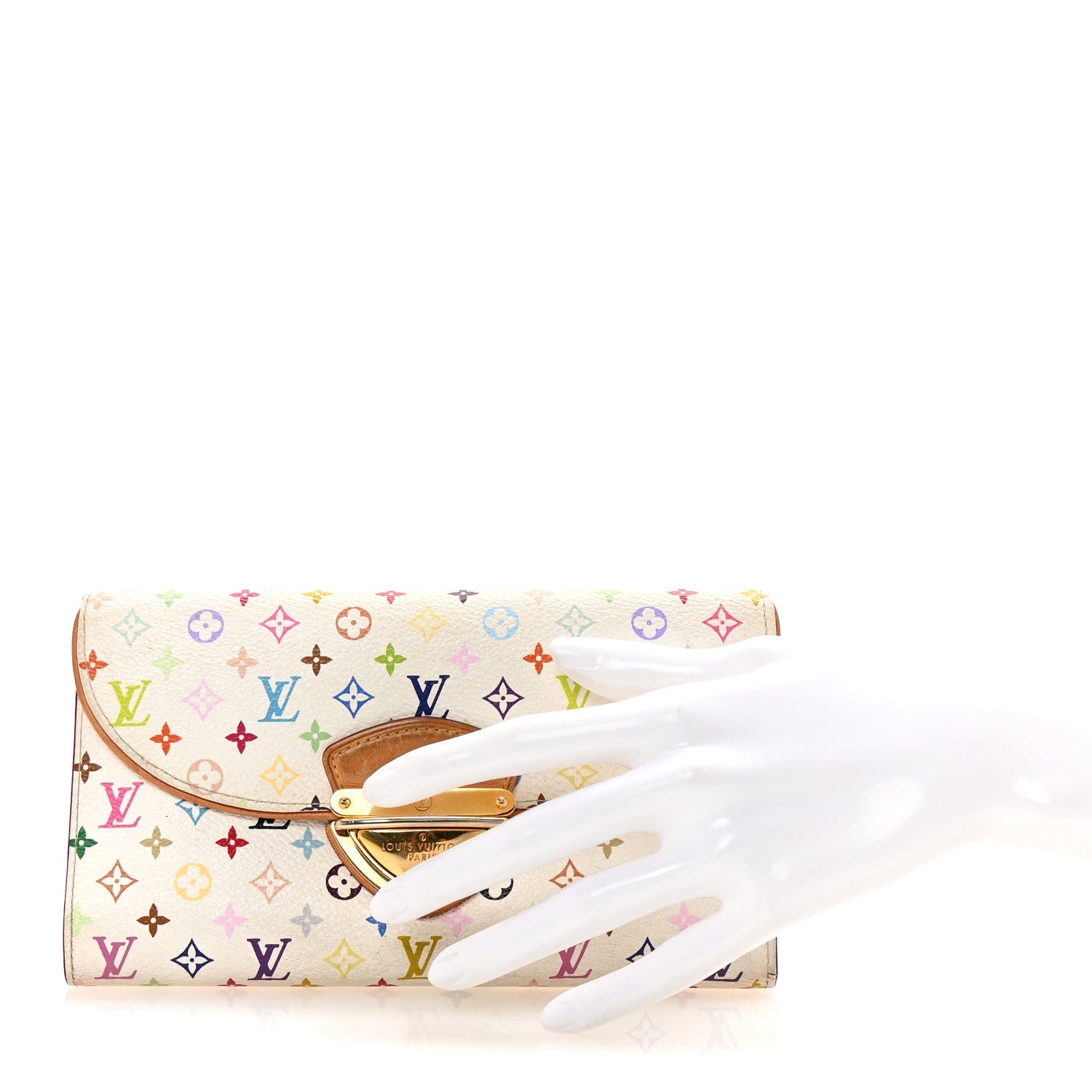 Monogram Multicolor Eugenie Wallet White
