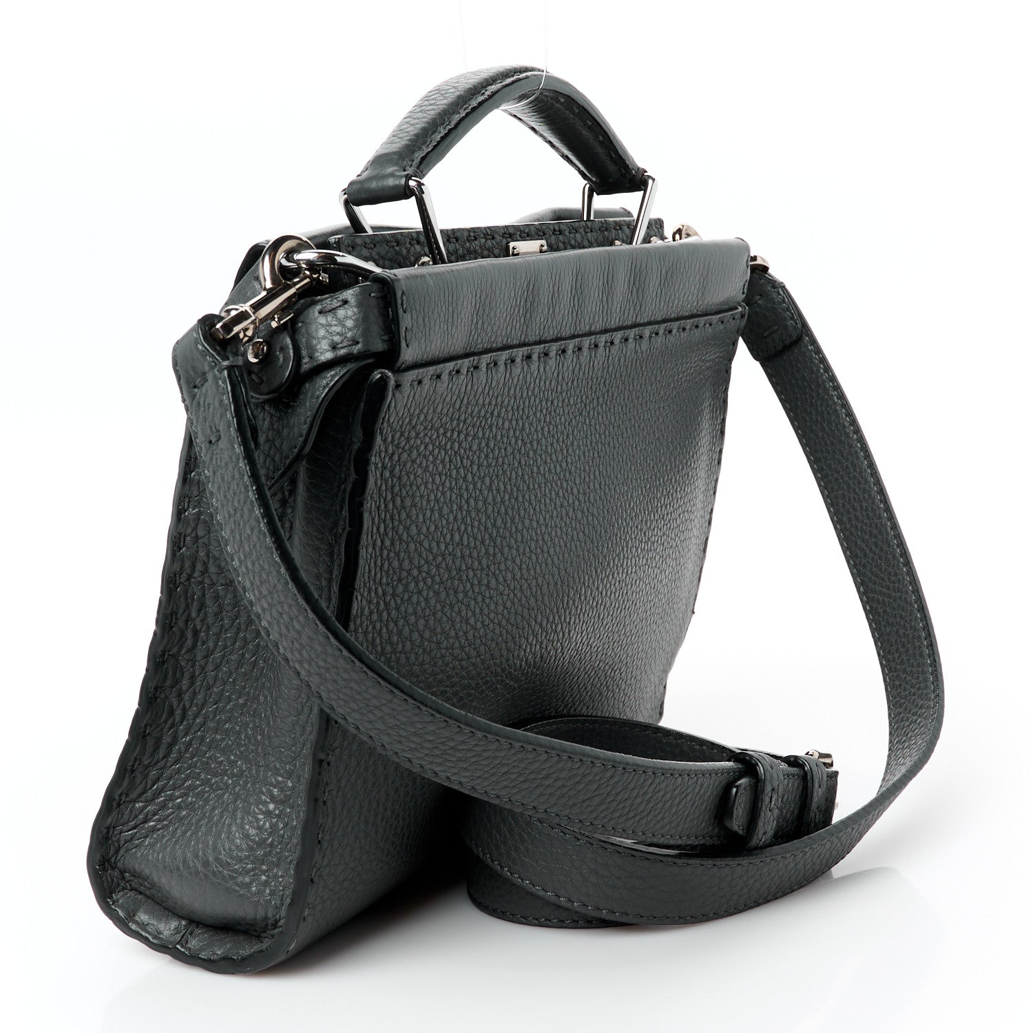 Cuoio Romano Selleria Mini Peekaboo Iconic Fit Satchel Asfalto Multicolor