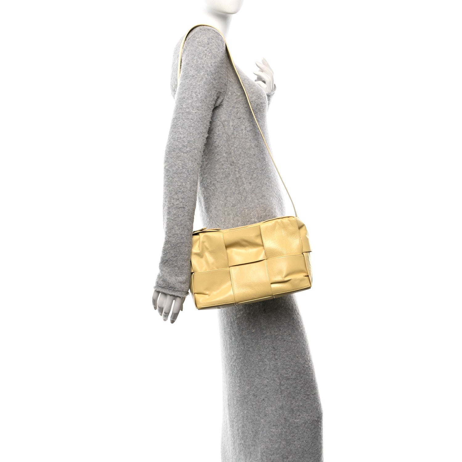 Paper Calfskin Maxi Intrecciato Arco Camera Bag Butter