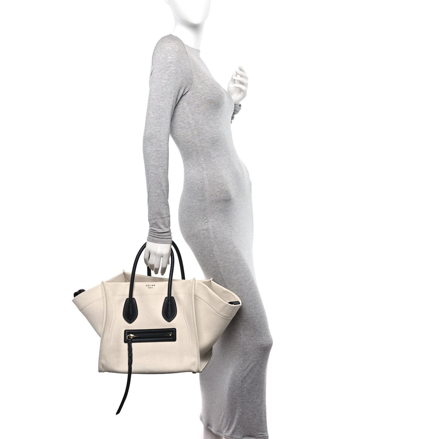 Cotton Canvas Medium Phantom Luggage White