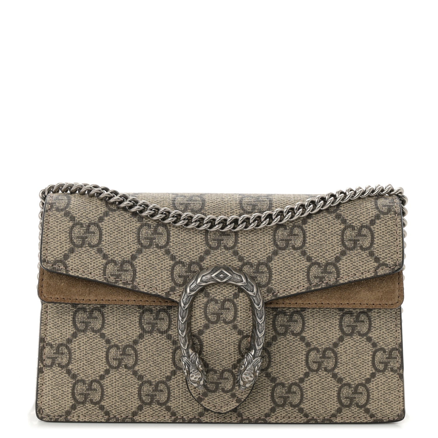 GG Supreme Monogram Super Mini Dionysus Shoulder Bag Taupe
