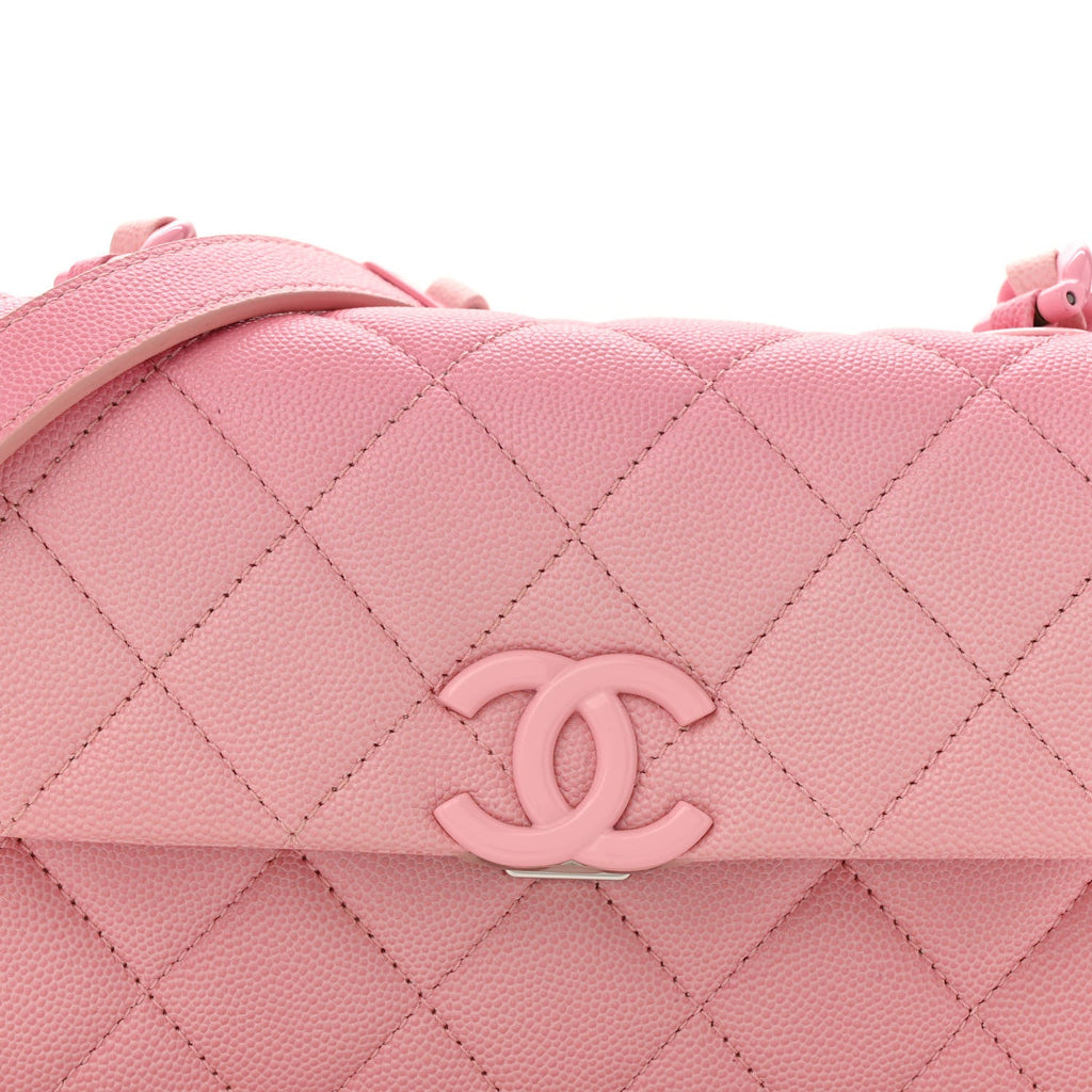 Shaded Caviar Quilted My Everything Small Flap Pink Light Pink