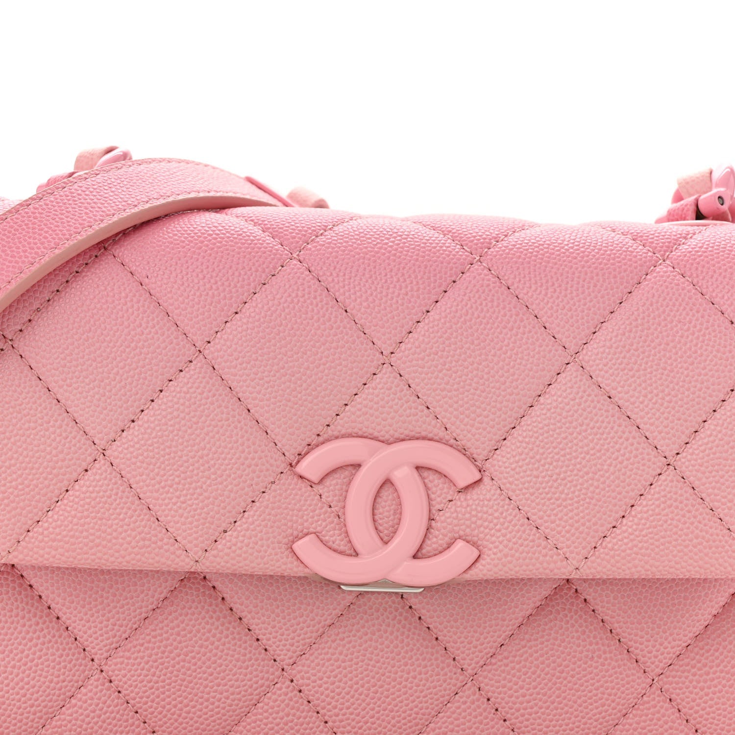 Shaded Caviar Quilted My Everything Small Flap Pink Light Pink