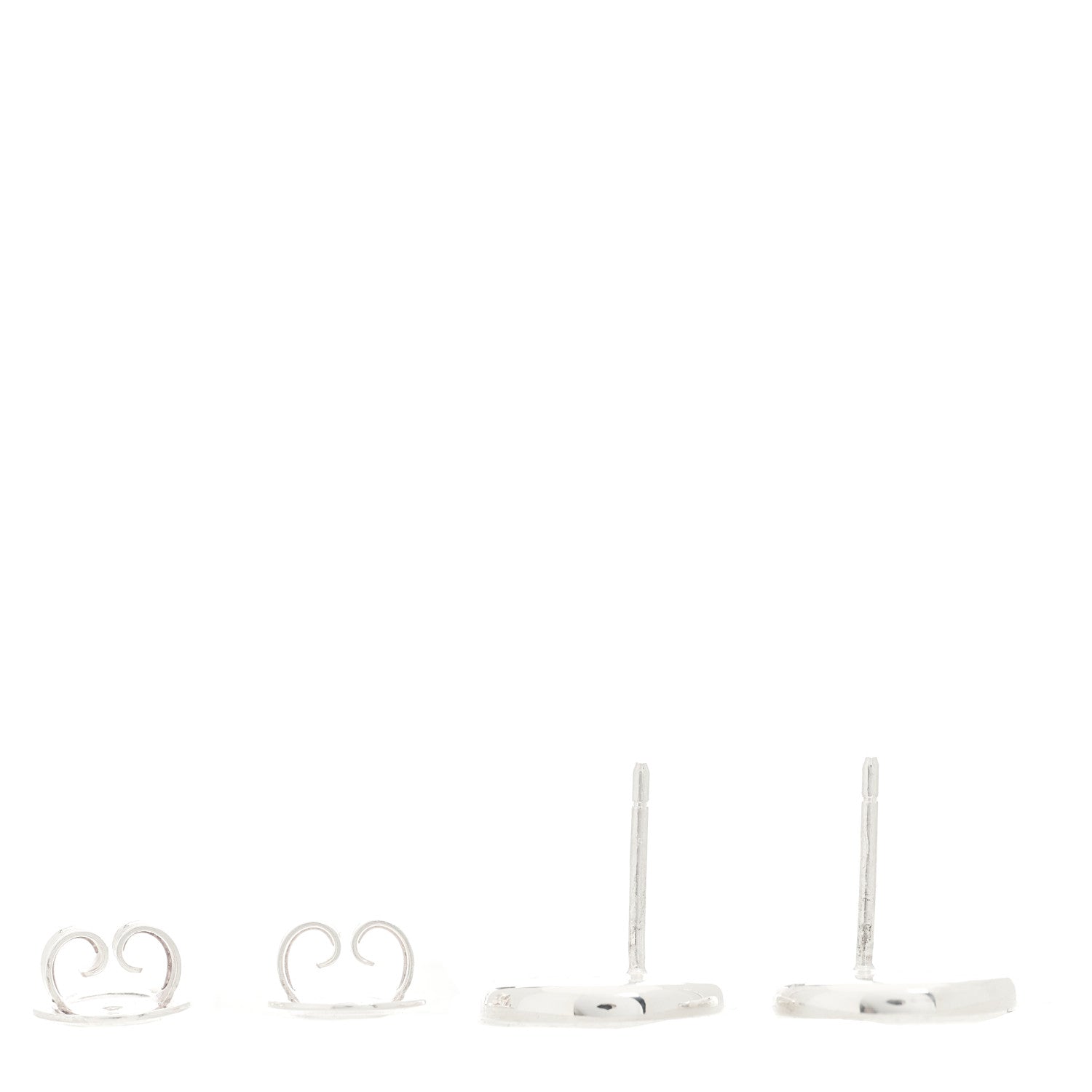 Sterling Silver Round Stud Earrings