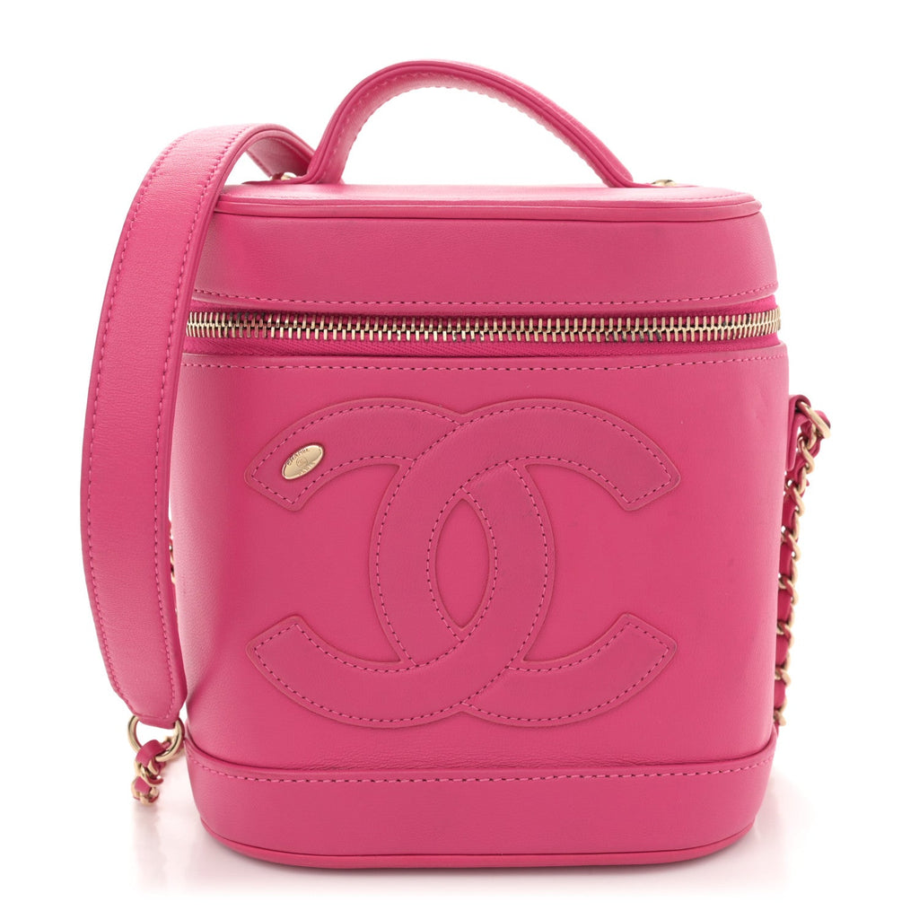 Lambskin Timeless Vanity Cosmetic Case Pink
